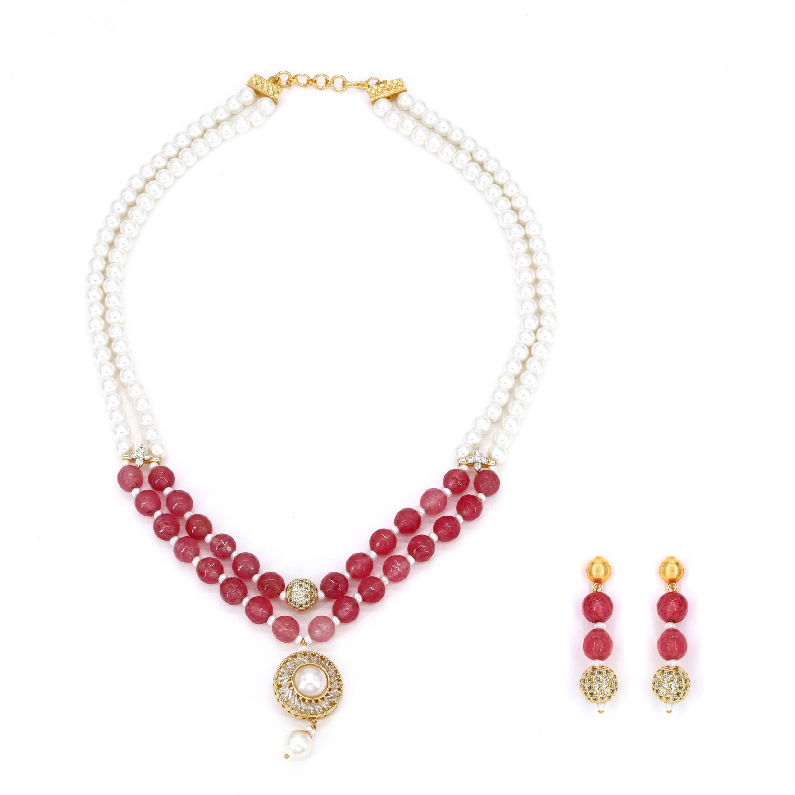 Emerald Tide Bead Necklace Set