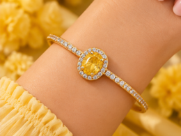 Golden Amber Charm Bracelet