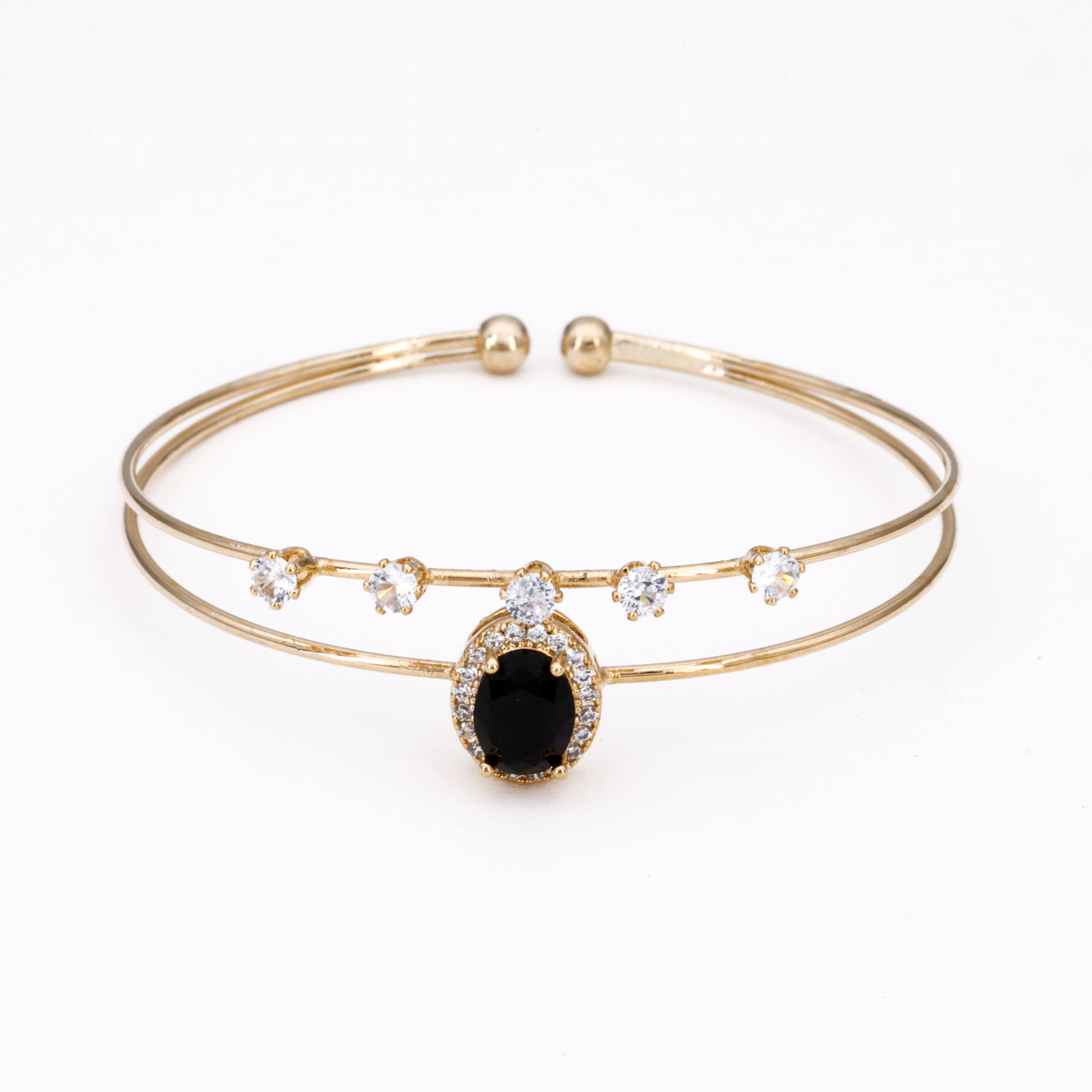 Golden Black Charm Bracelet