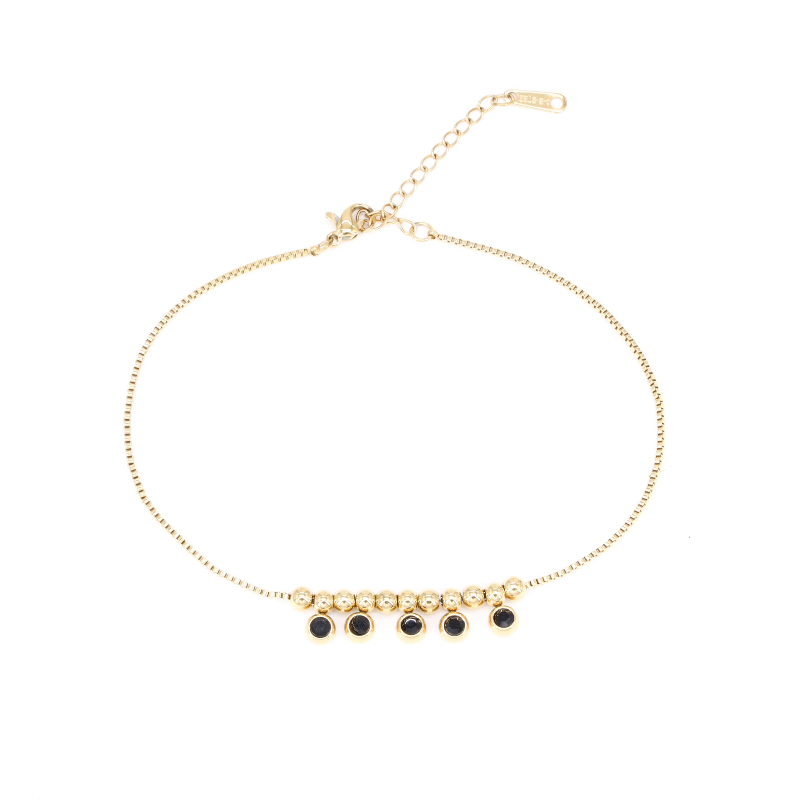 Golden Charm Cascade Anklet