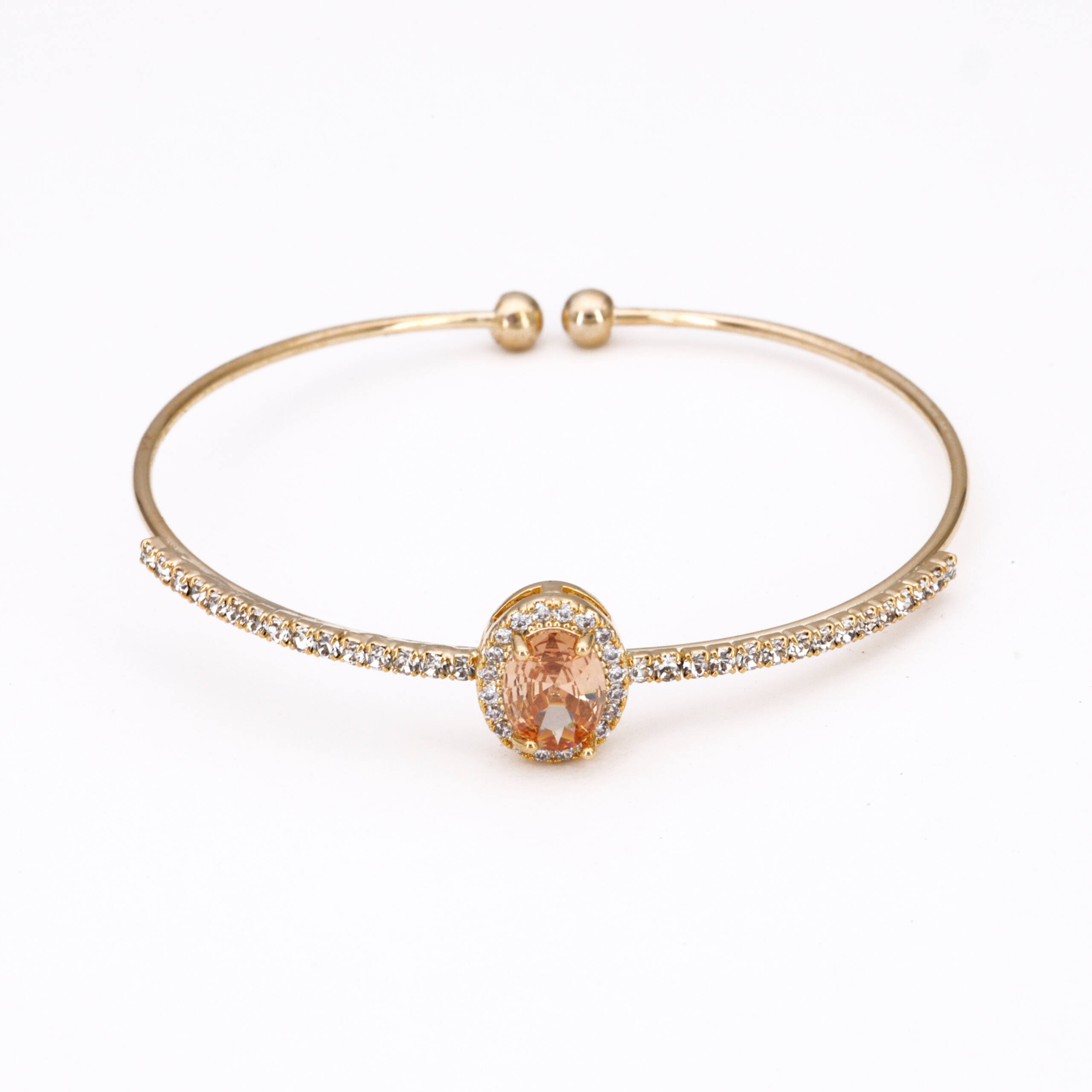 Golden Crystal Centerpiece Bracelet