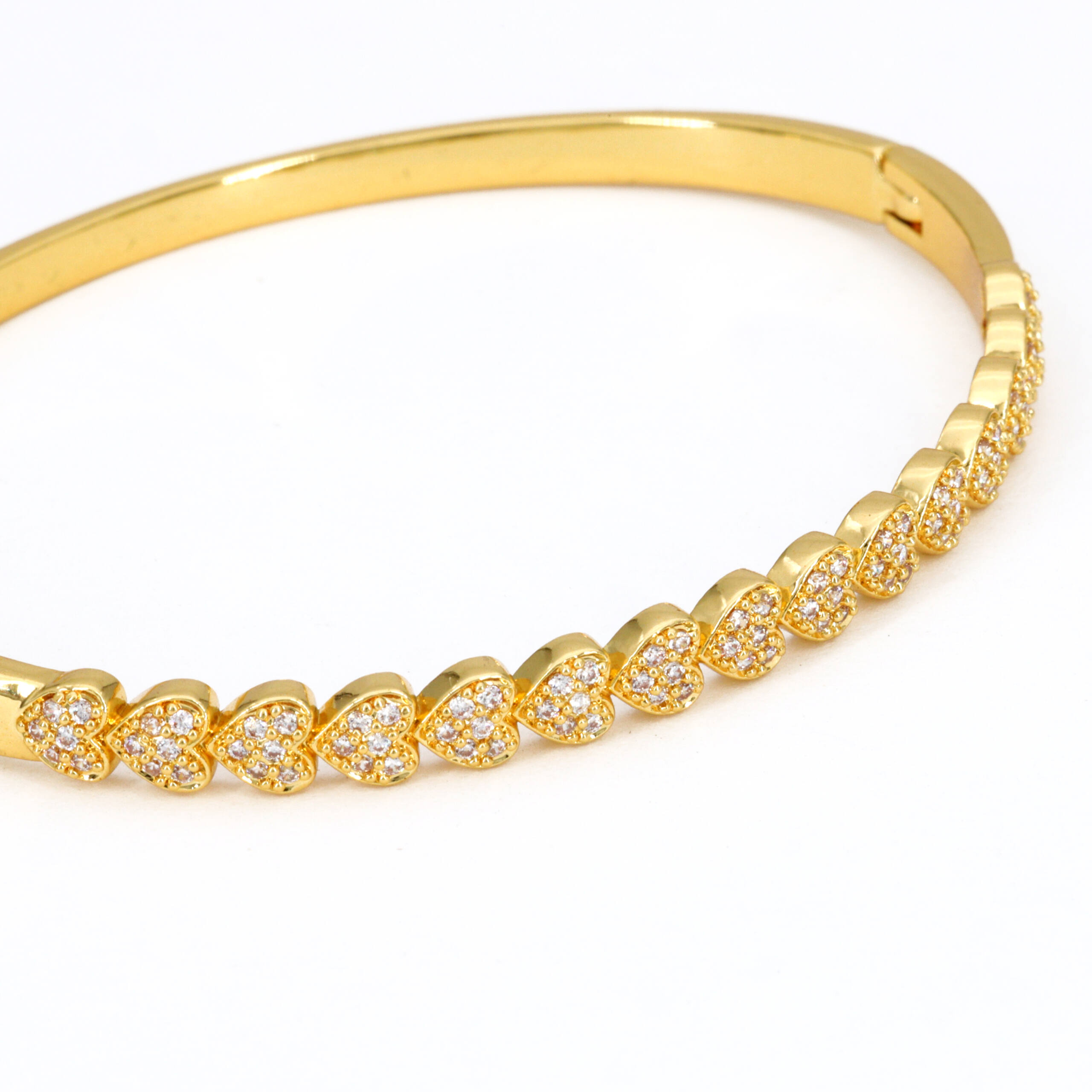 Golden Crystal Line Bangle