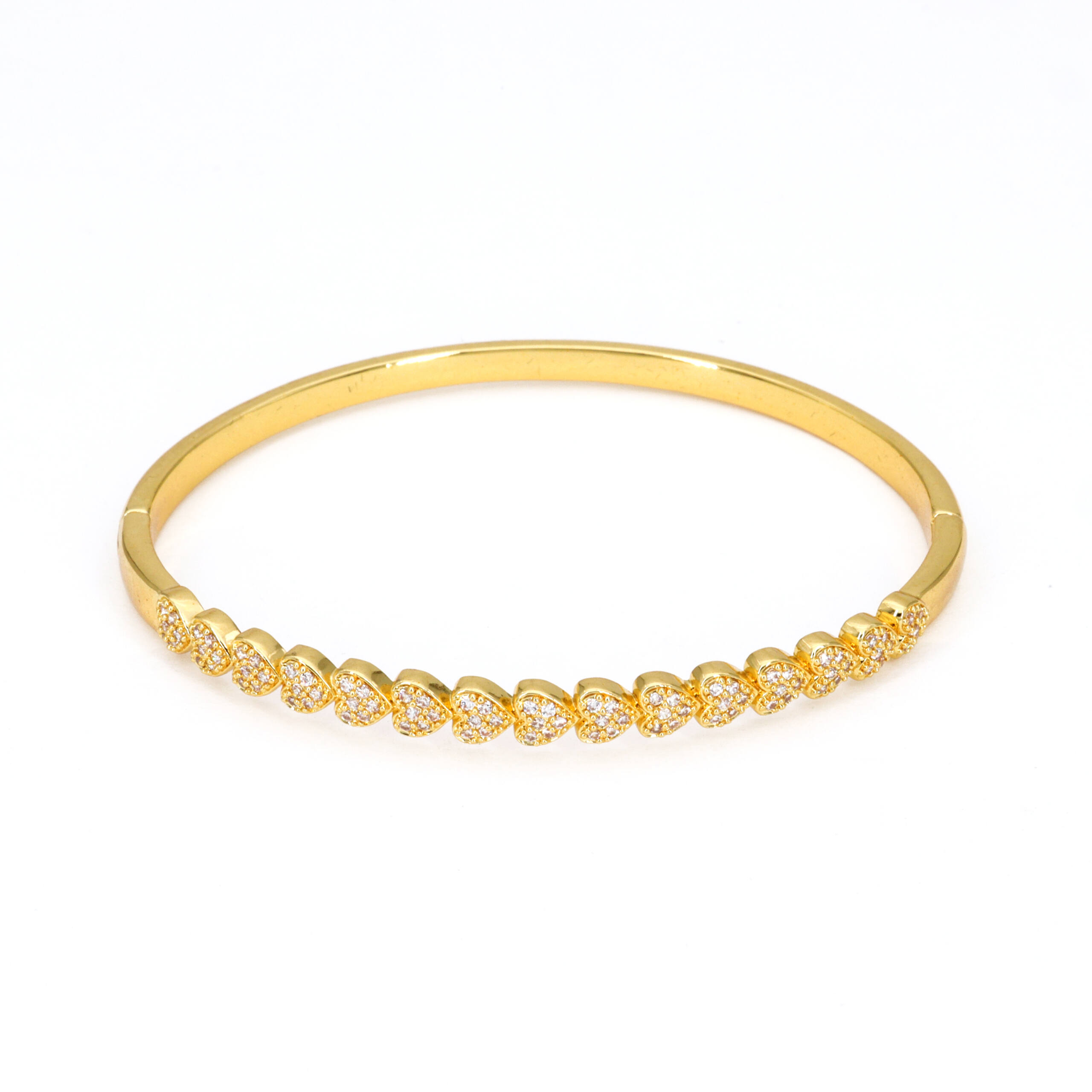 Golden Crystal Line Bangle