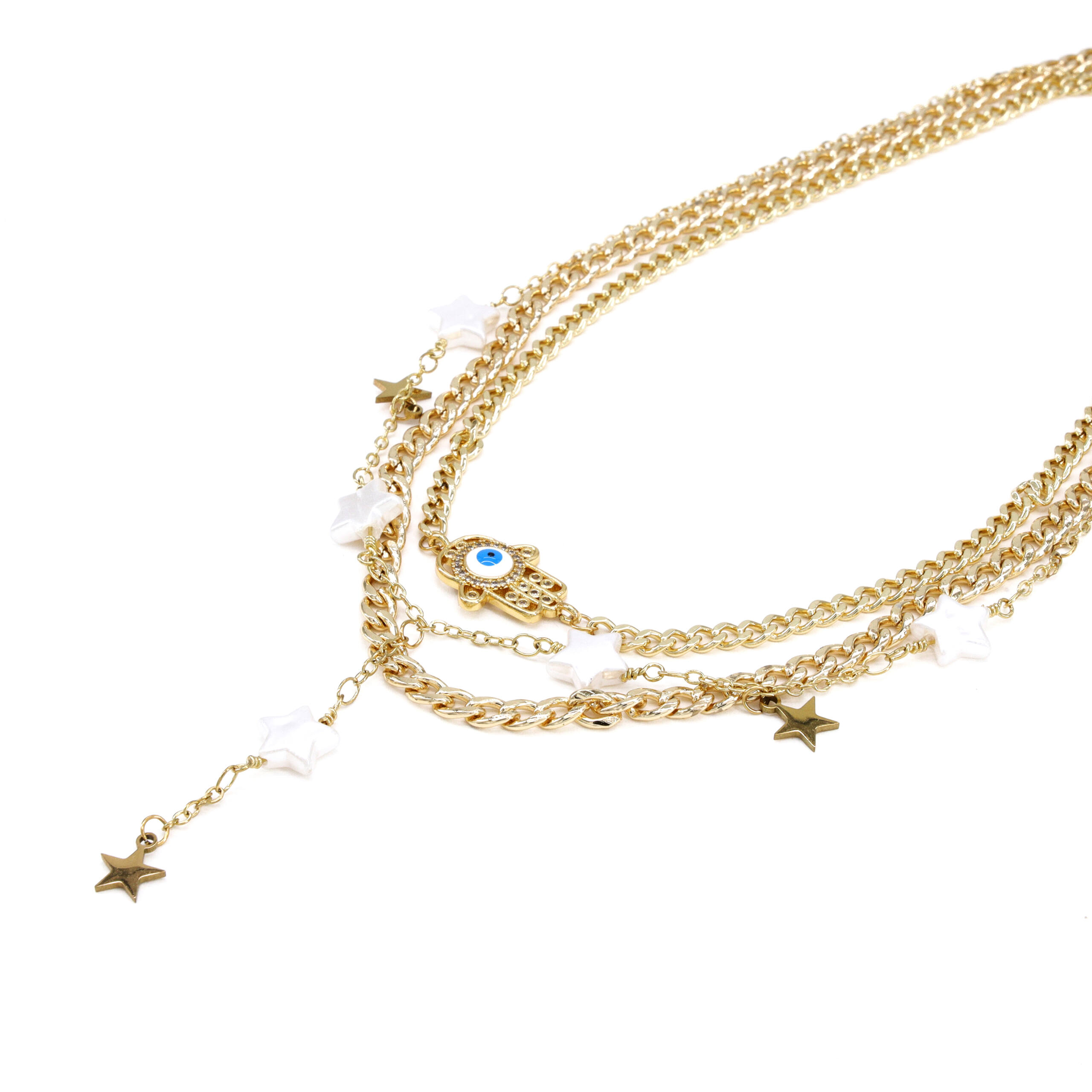 Golden Dewdrop Pendant Set