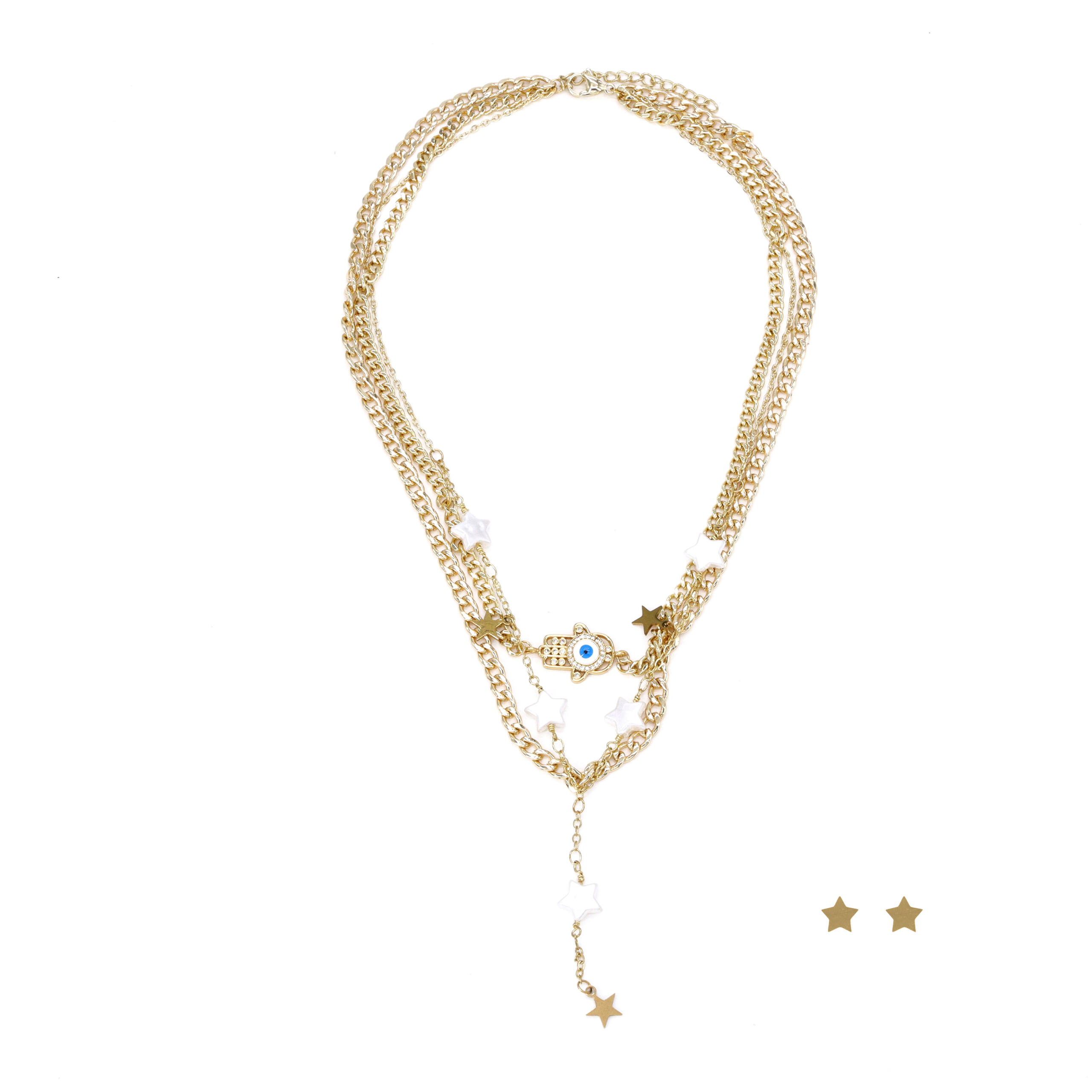 Golden Dewdrop Pendant Set