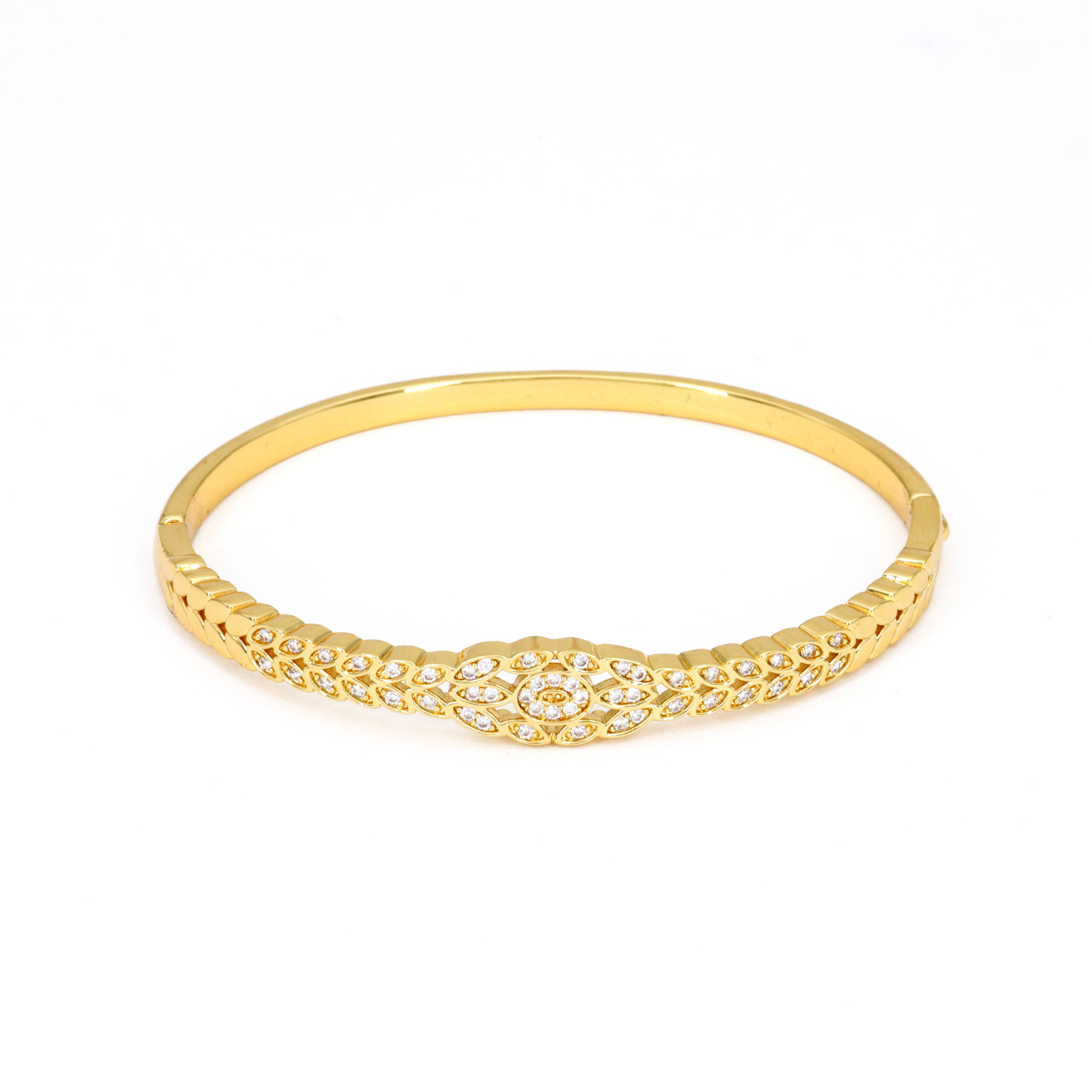 Golden Lace Pattern Bangle