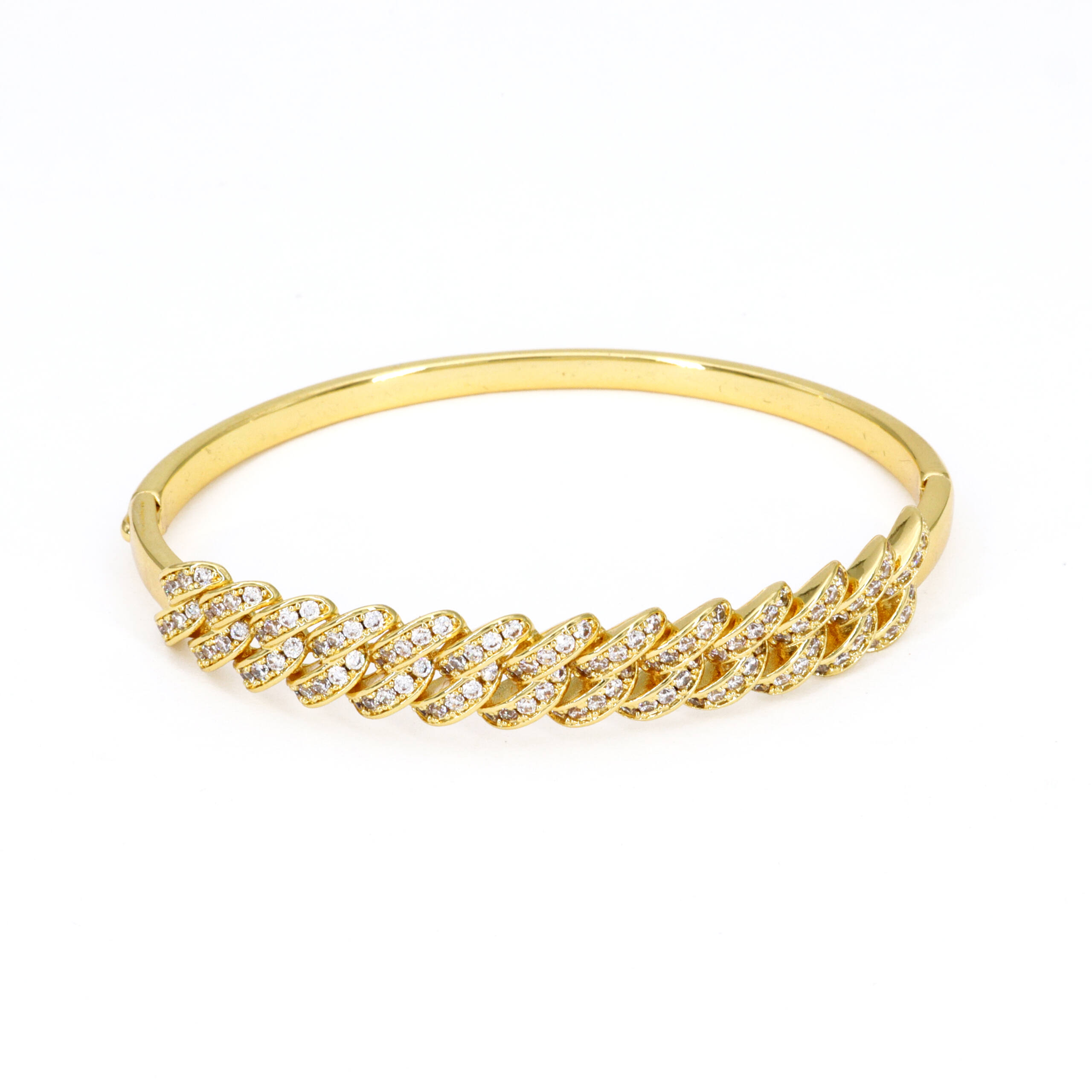 Golden Lace Pattern Classic Bangle
