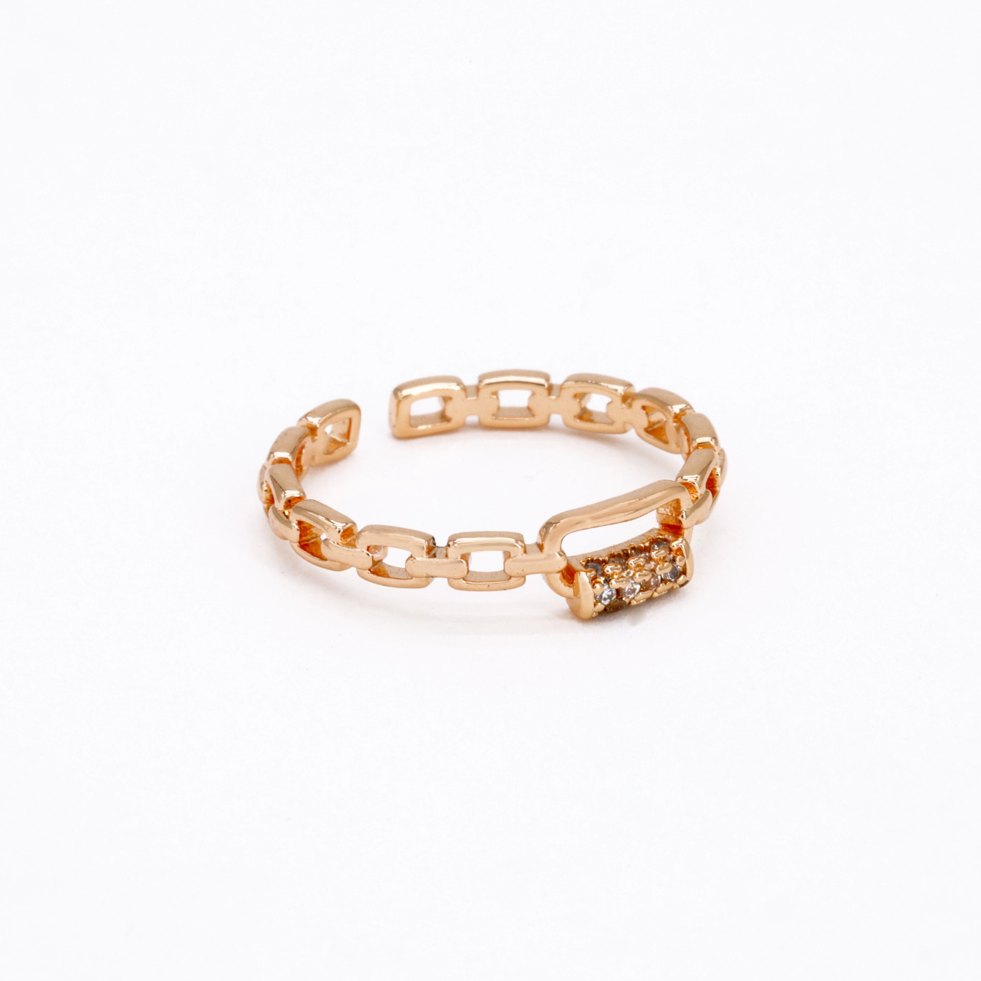 Golden Link Heart Ring