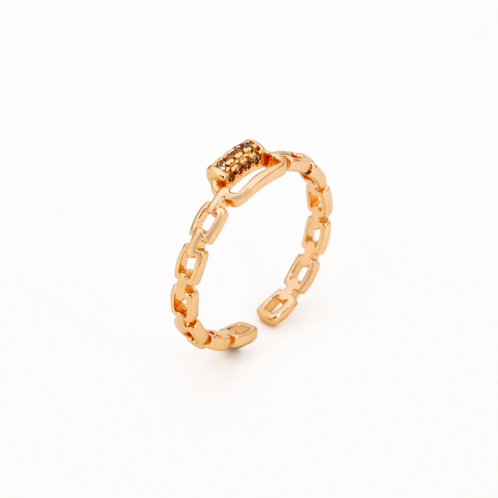 Golden Link Heart Ring