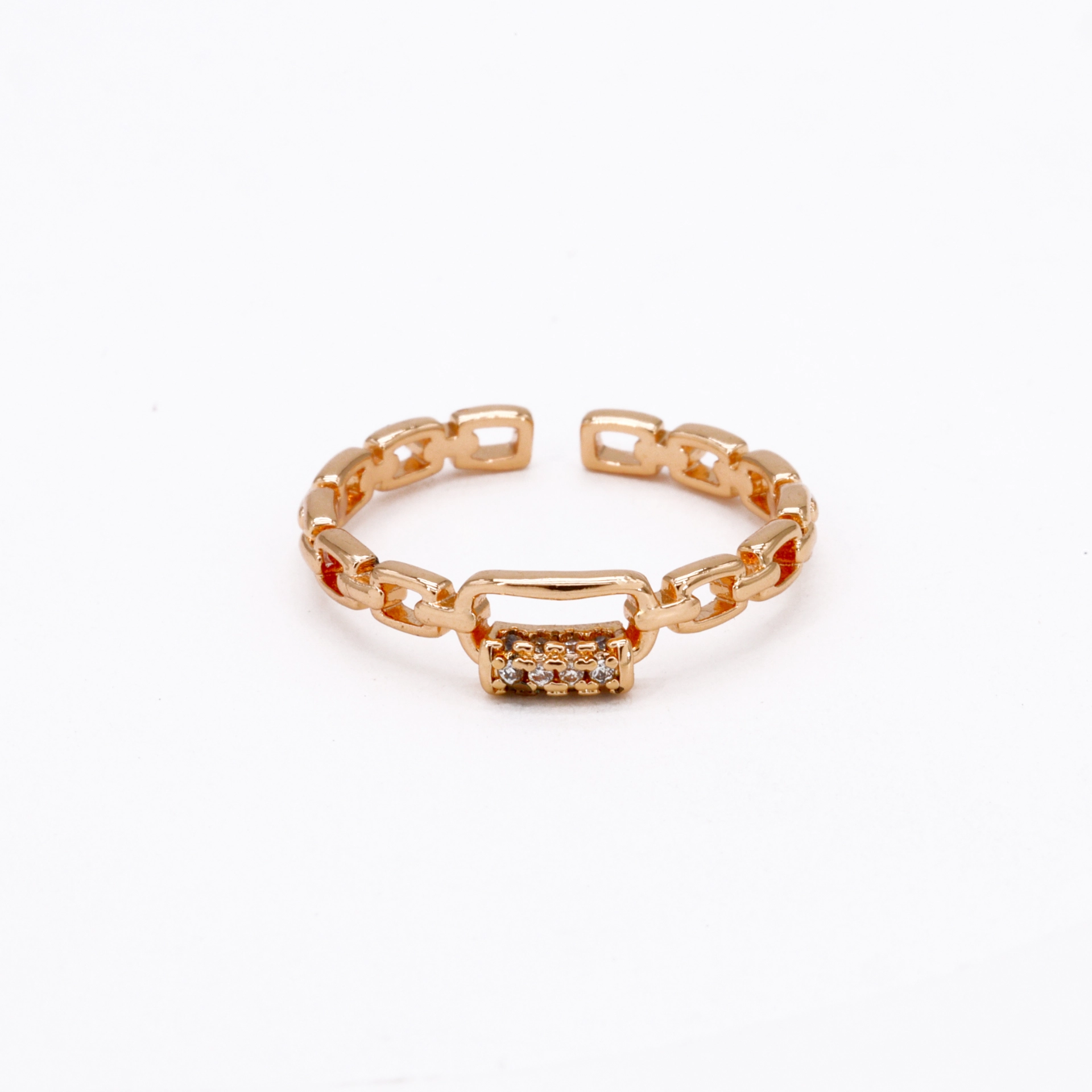 Golden Link Heart Ring