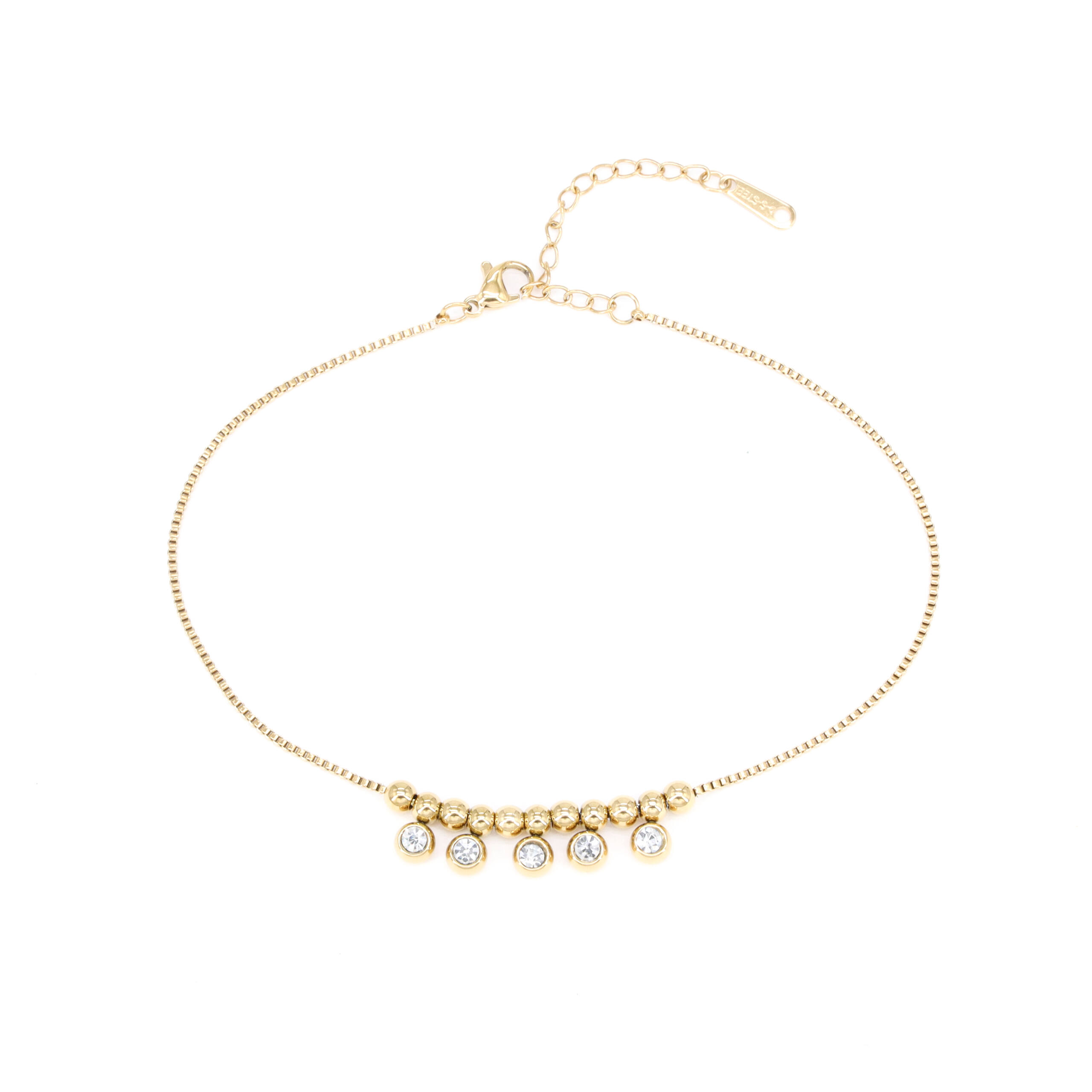 Golden Tassel Accent Anklet