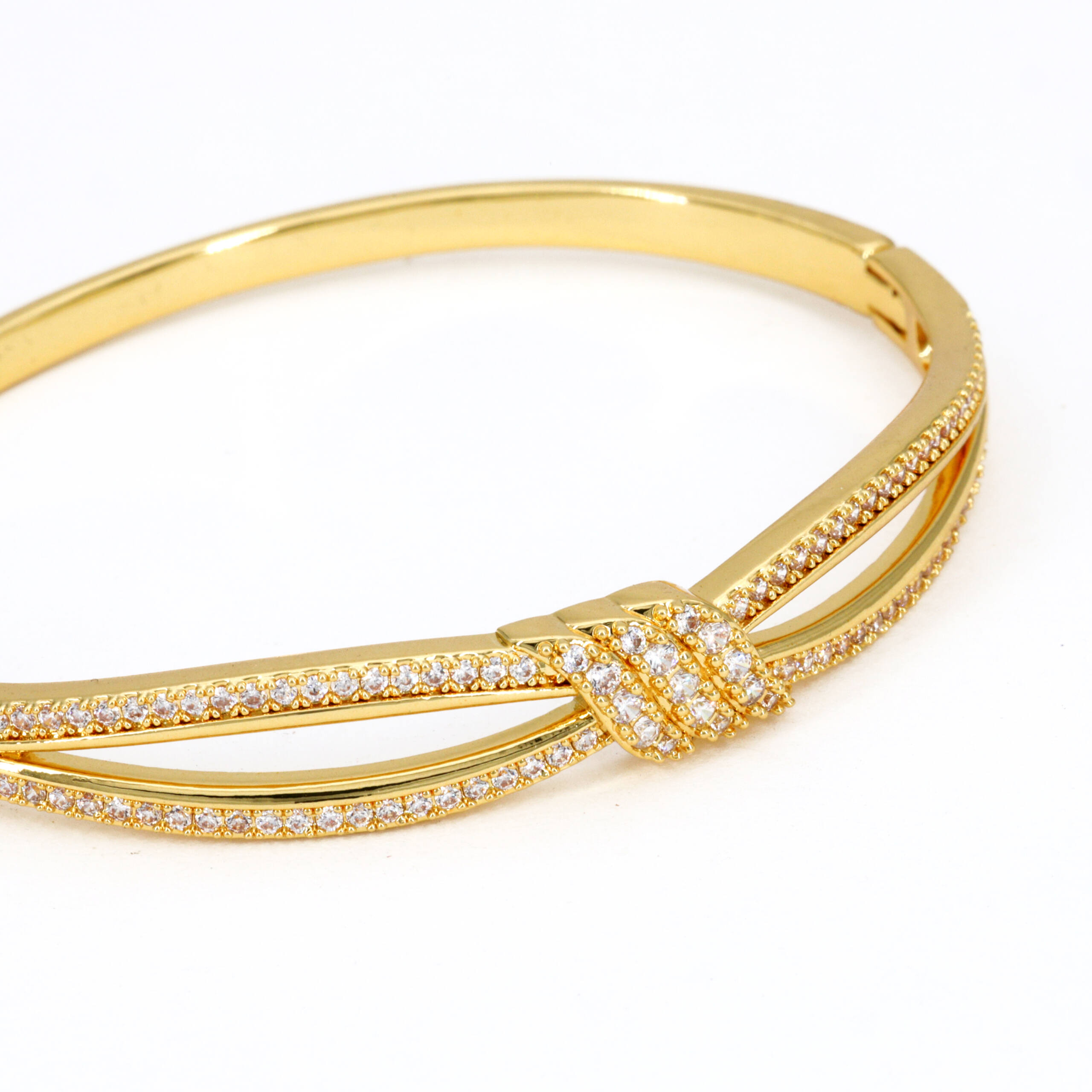 Golden Twist Weave Bangle