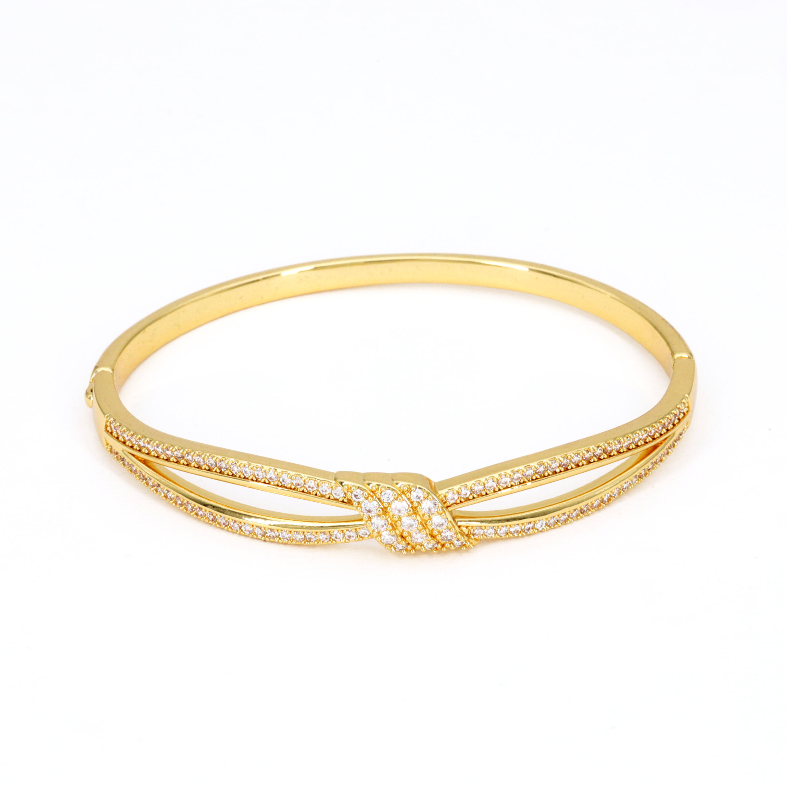 Golden Twist Weave Bangle