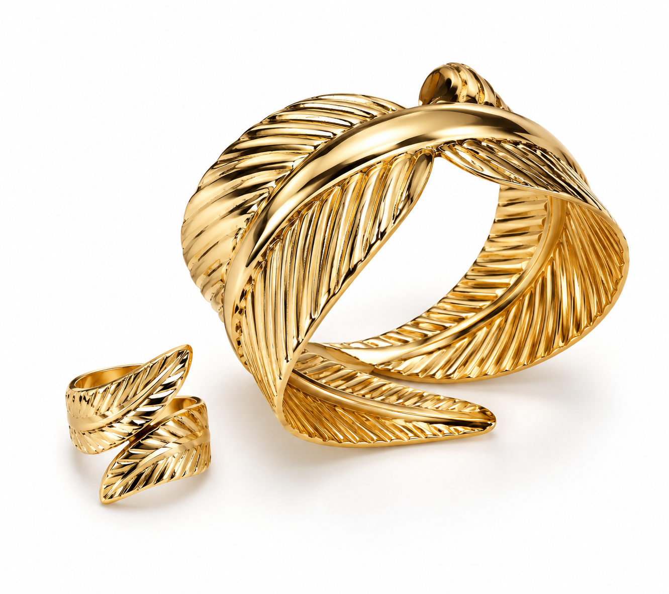 Heritage Swirl Gold Tone Designer Kada