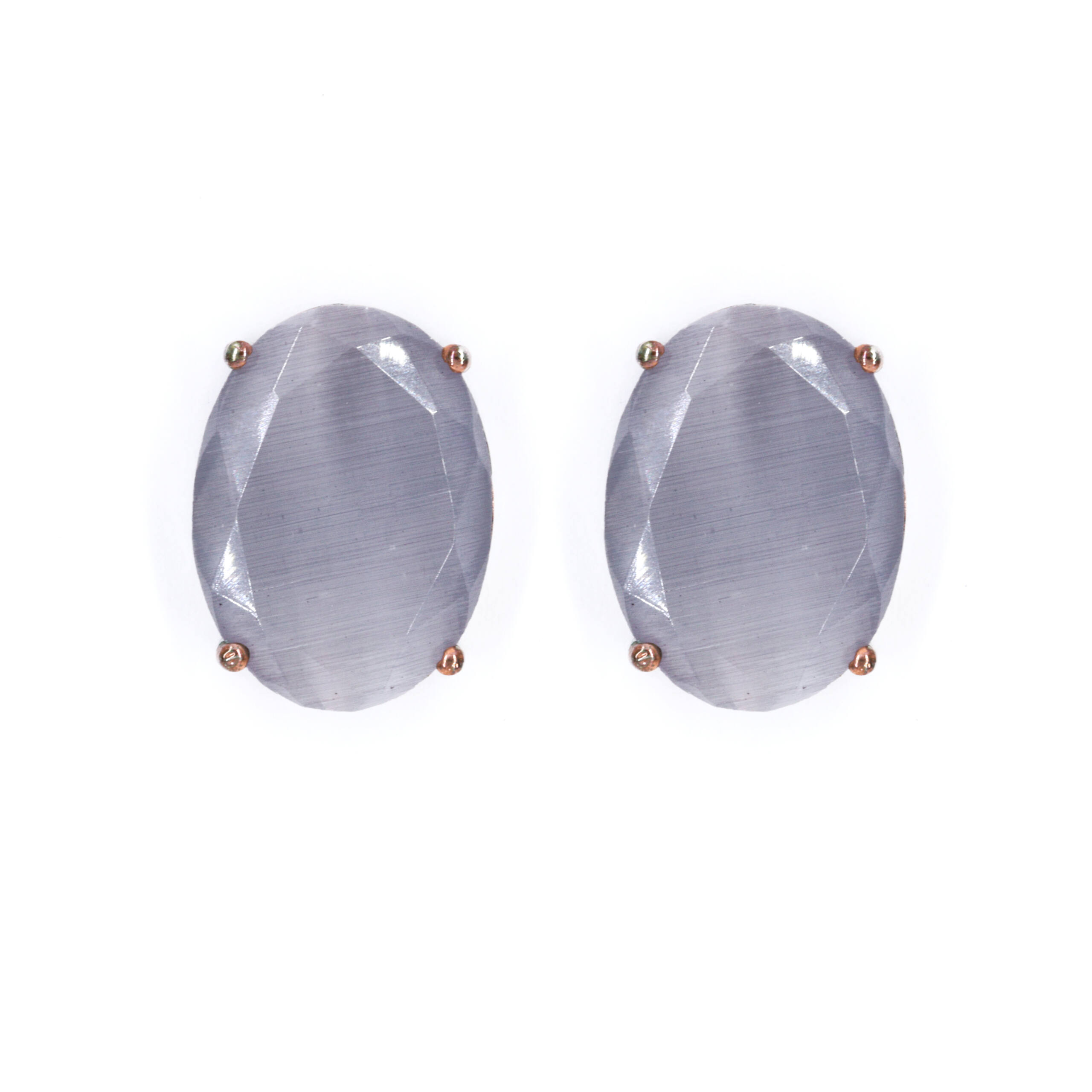 Lavender Oval Classic Studs