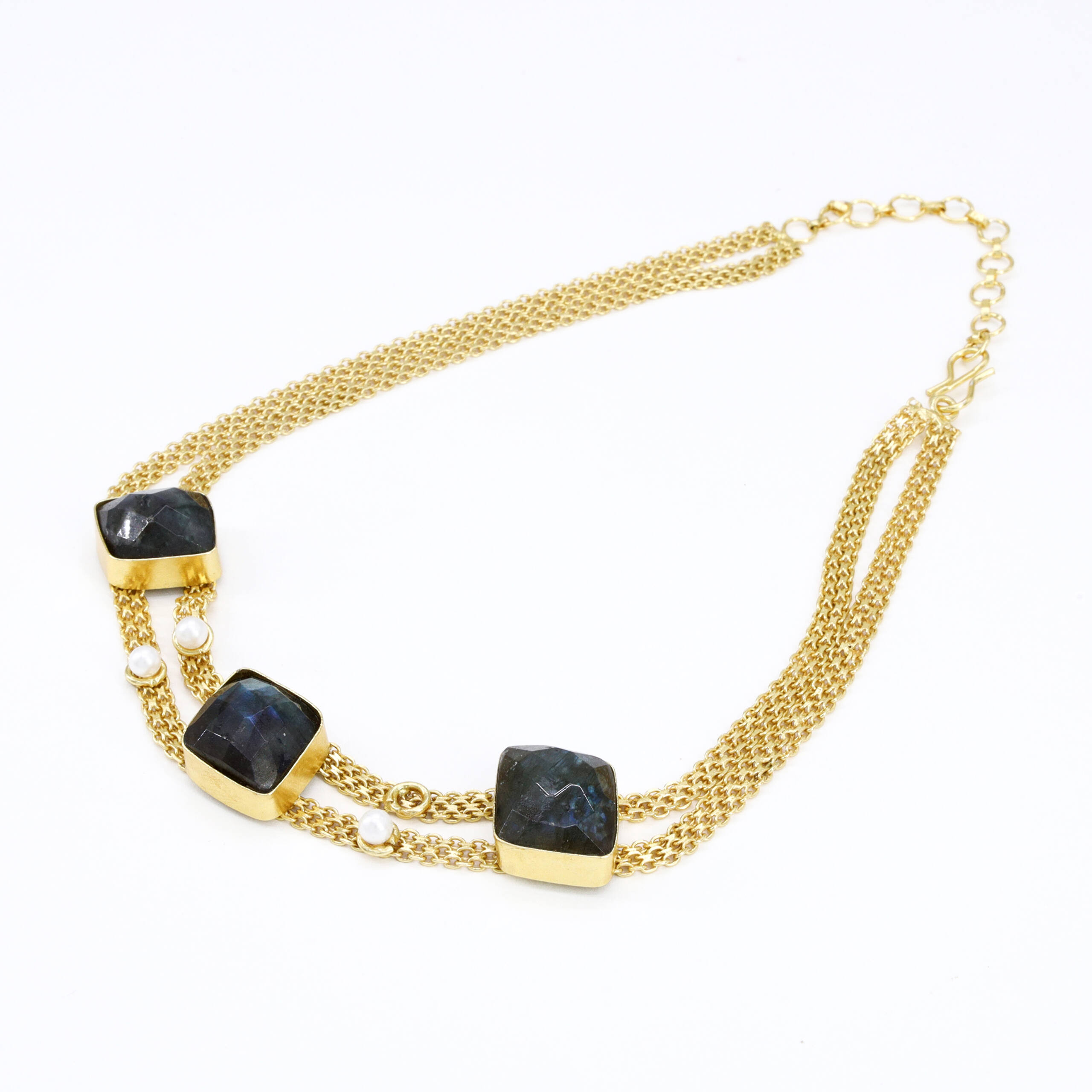 Midnight Gold Bead Necklace Set