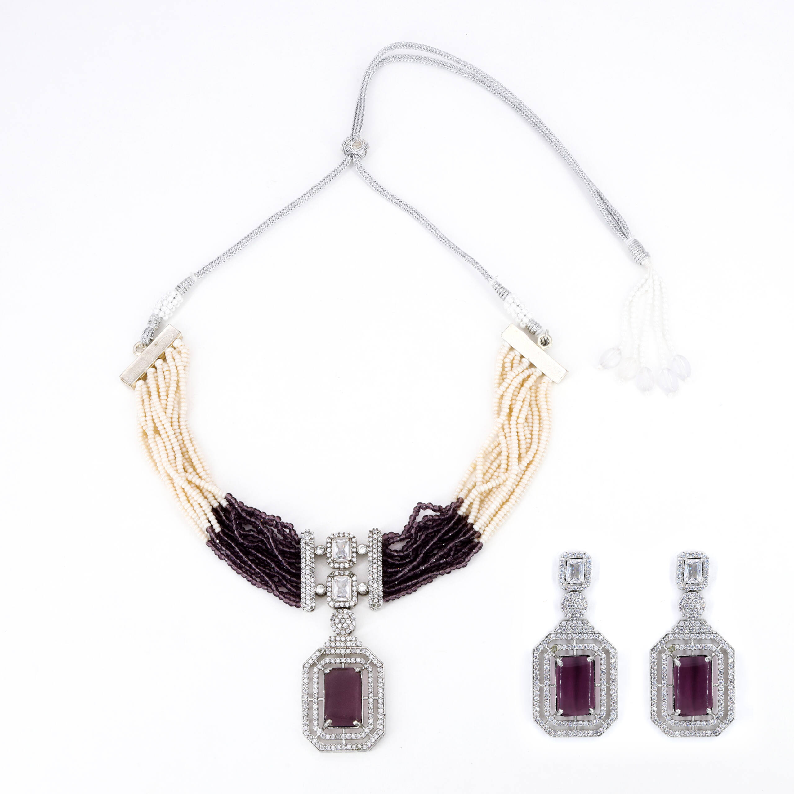 Midnight Plum Accent Necklace Set