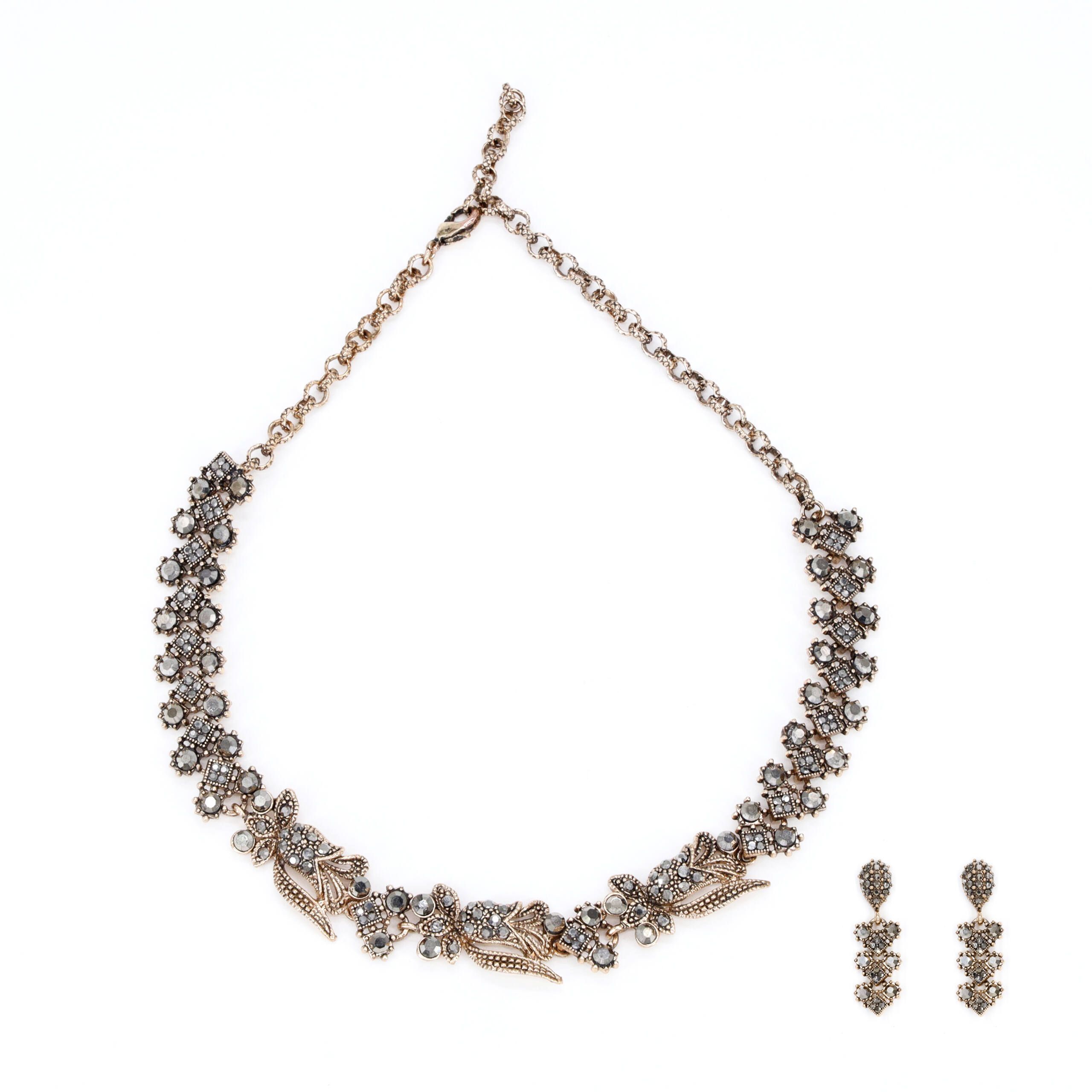 Midnight Radiance Crystal Necklace Set