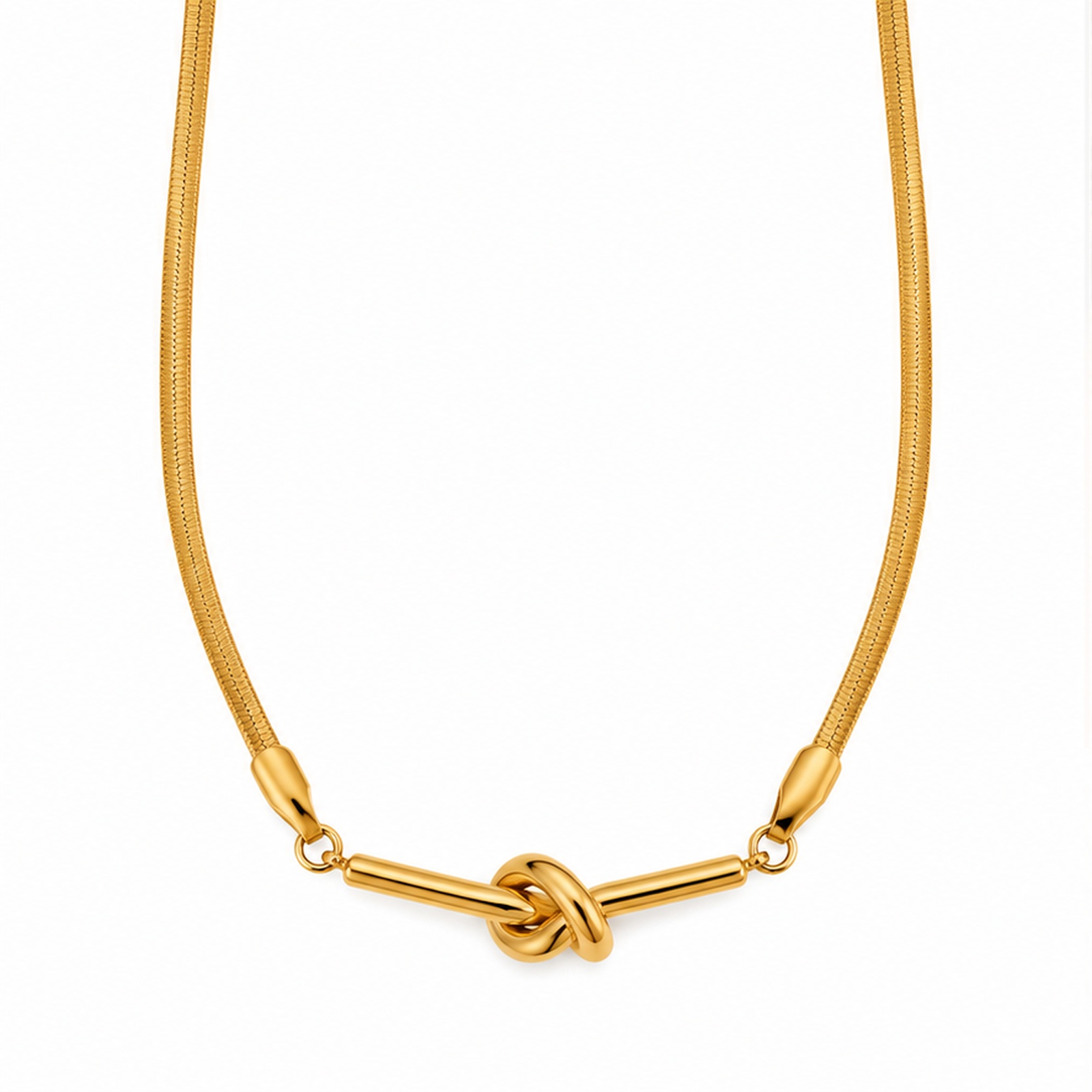 Minimal Gold Tone Link Necklace