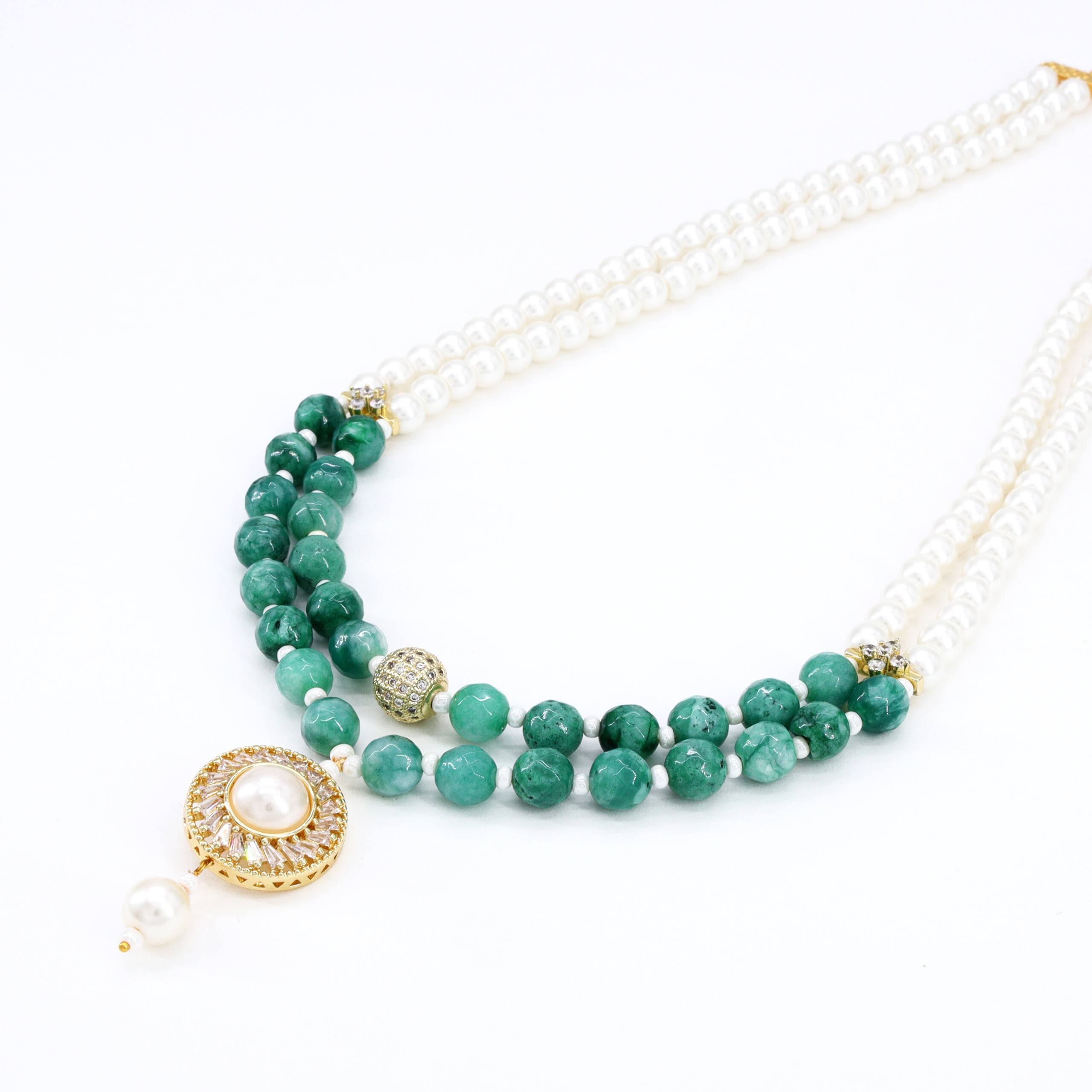 Mint Meadow Bead Necklace Set