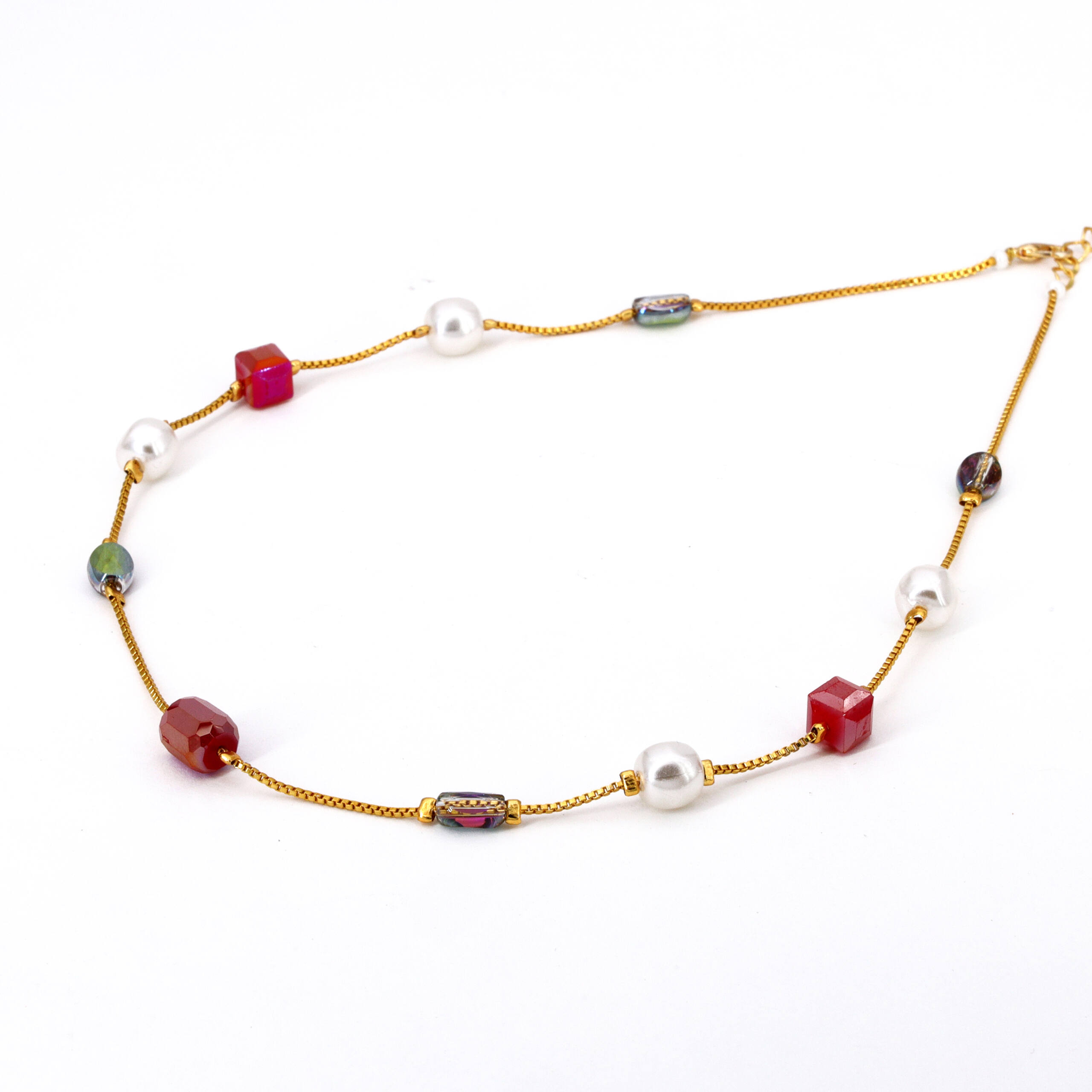 Moti Necklace and Bracelet Combo