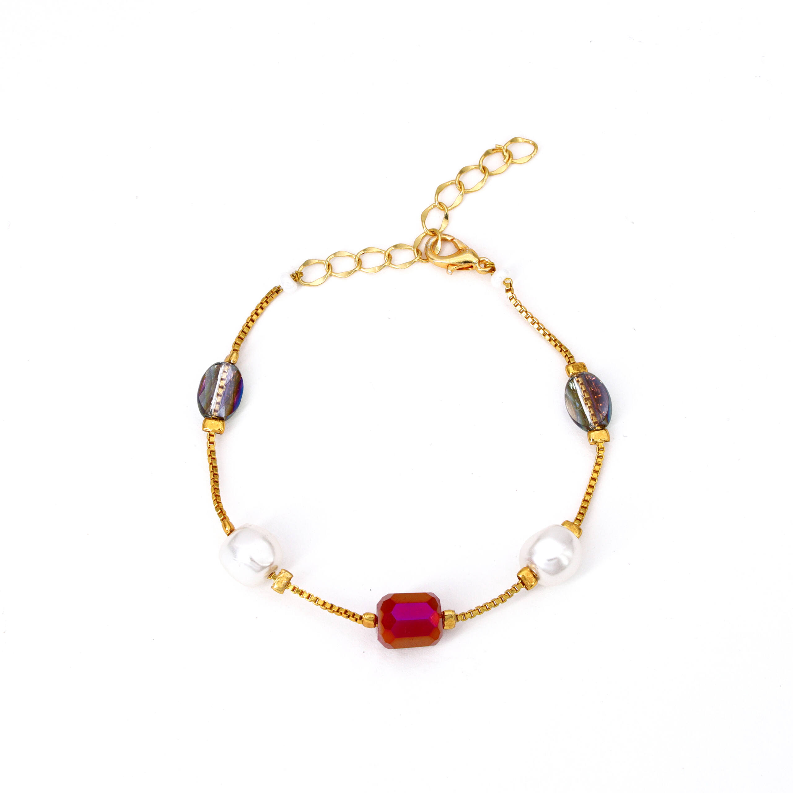 Moti Necklace and Bracelet Combo