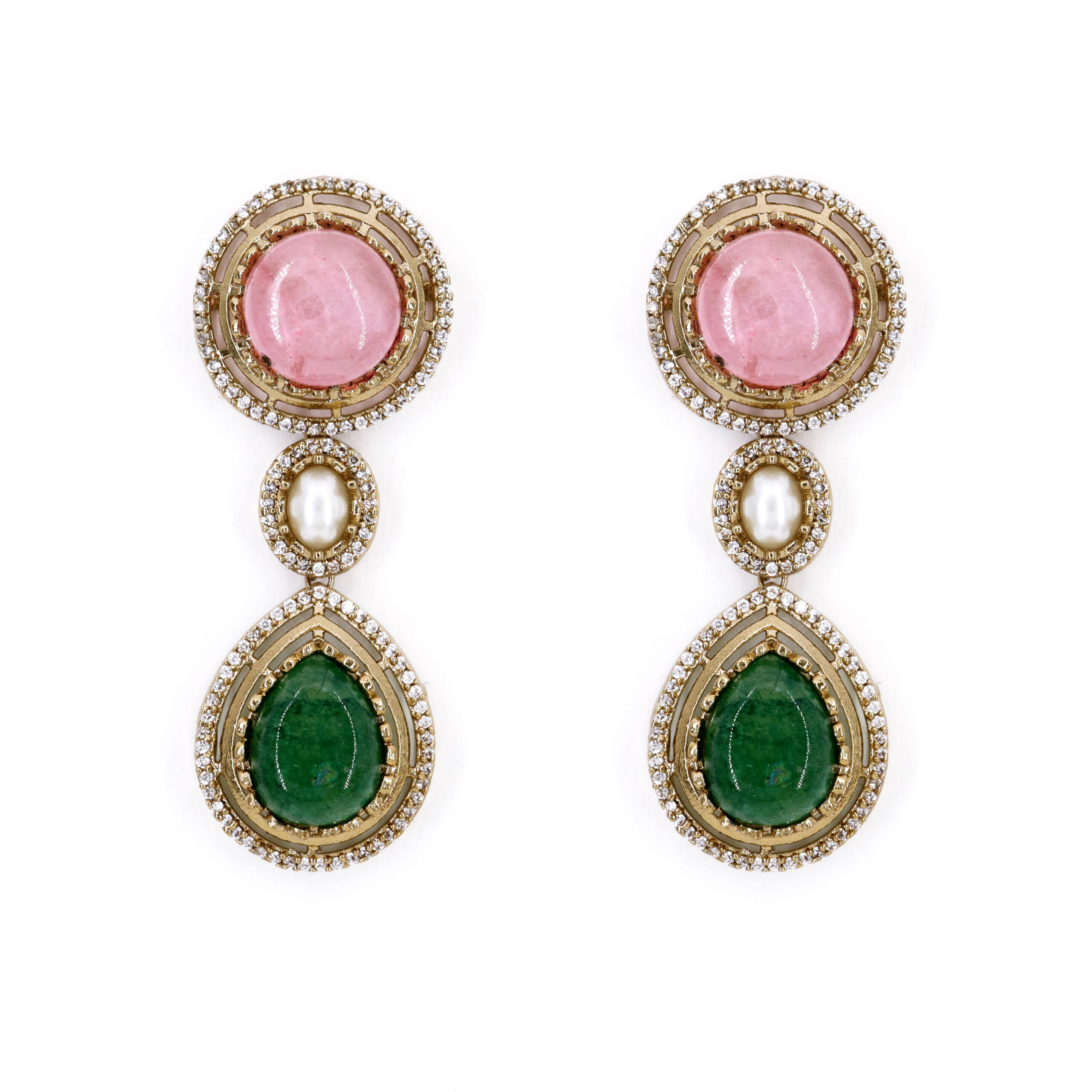 Multicolor Floral Statement Necklace Set