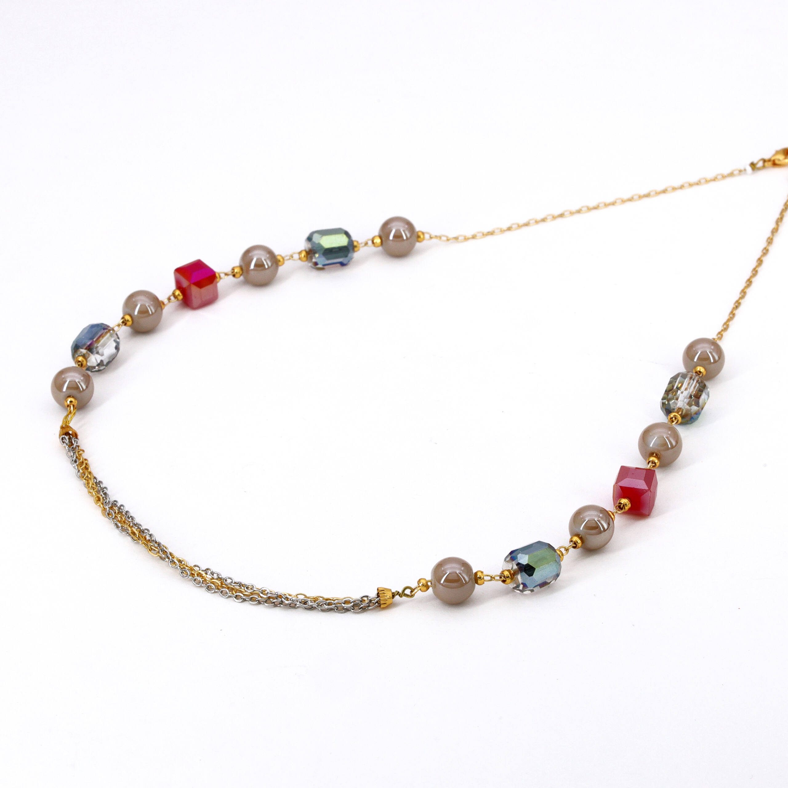 Multicolor Moti Classic Necklace Set