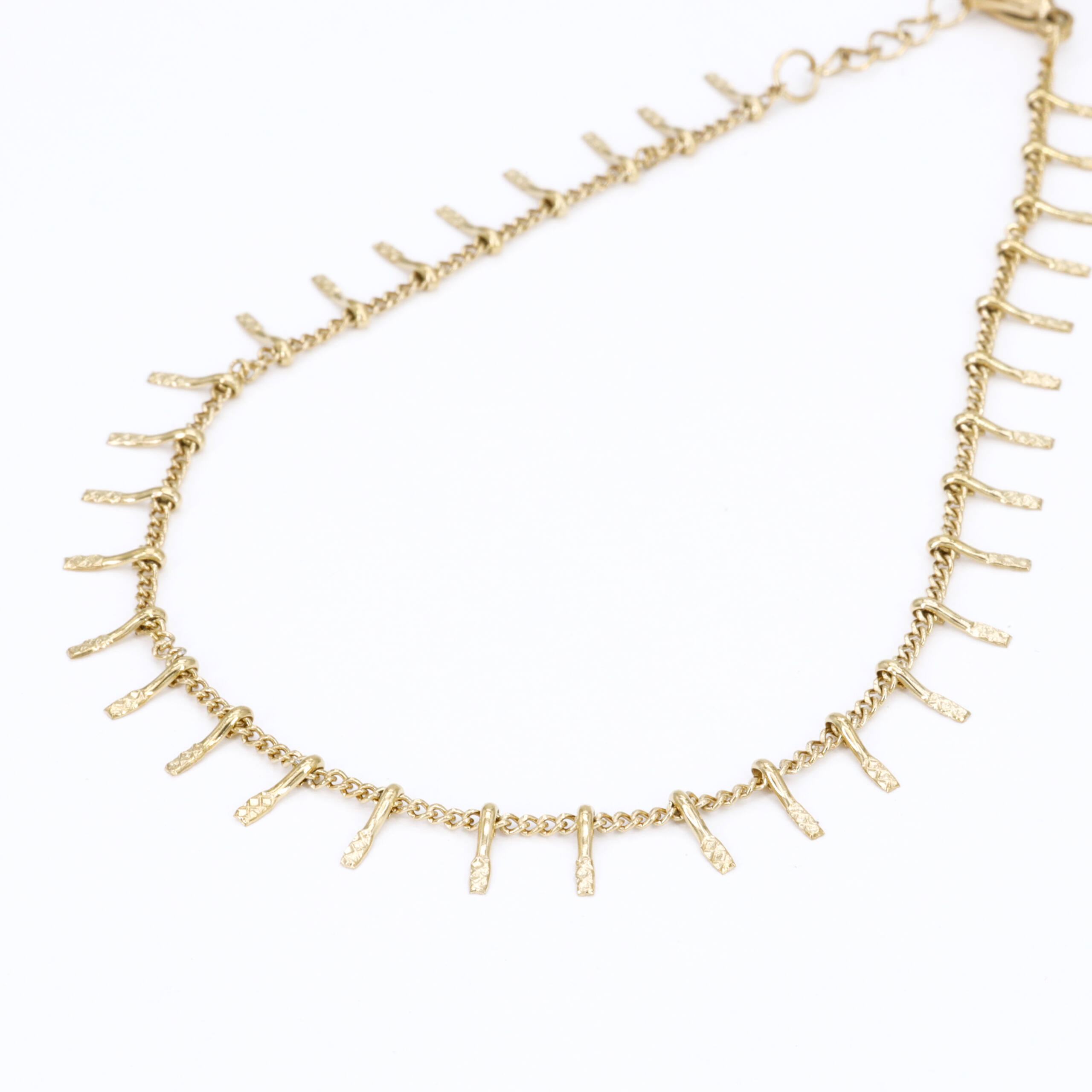 Noir Spark Textured Anklet