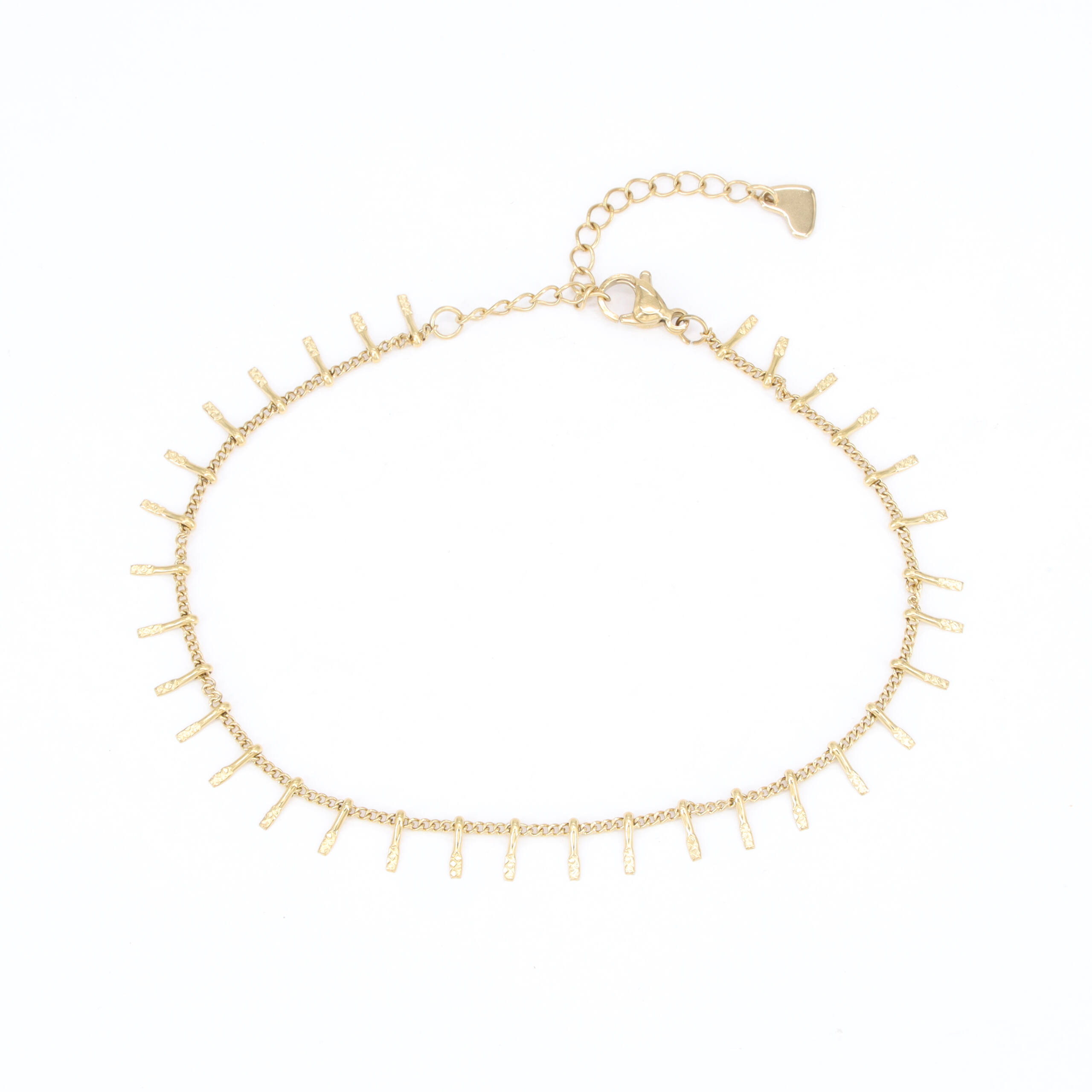 Noir Spark Textured Anklet