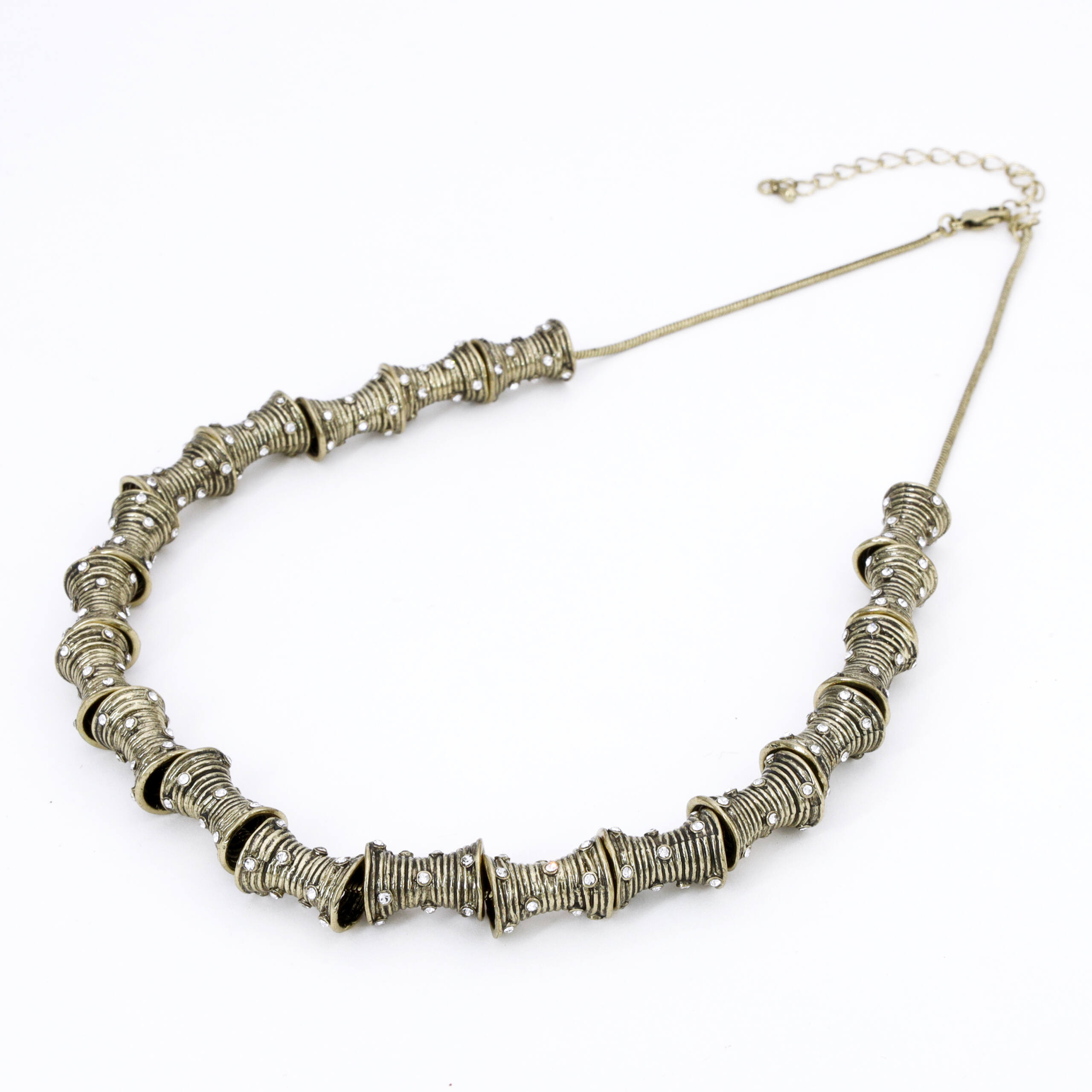 Noir Textured Bead Necklace