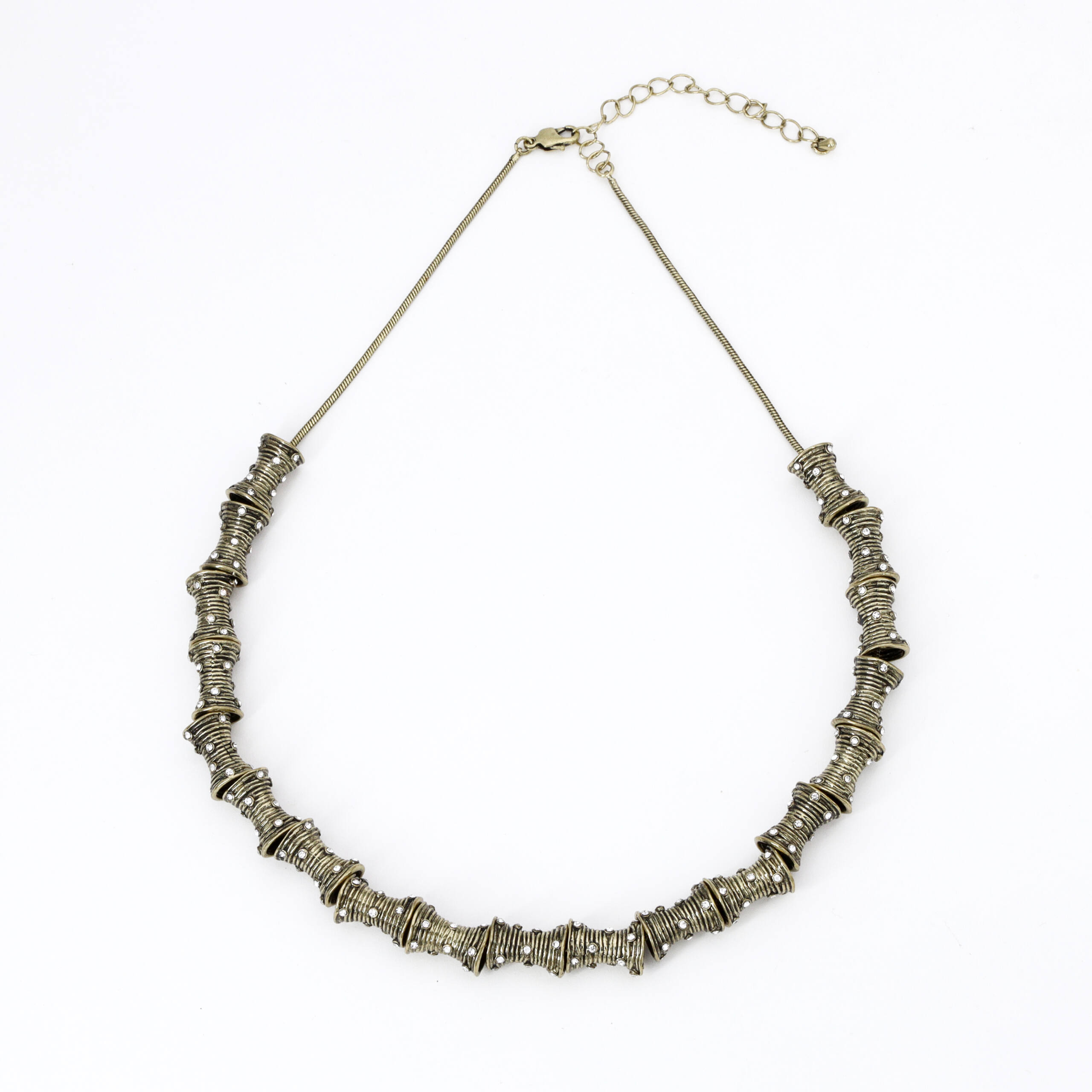Noir Textured Bead Necklace