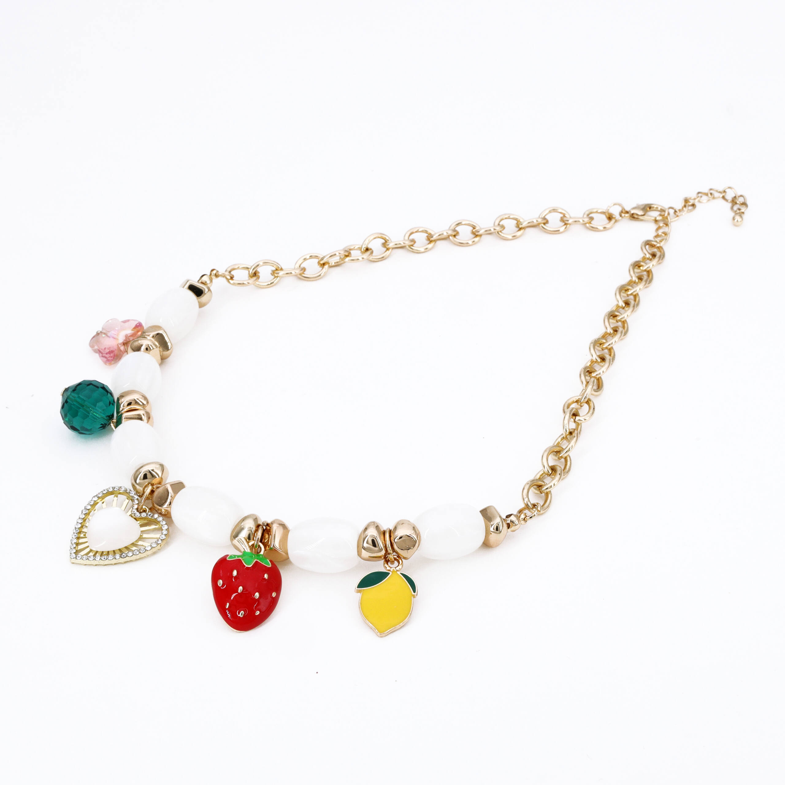Rainbow Petal Charm Necklace
