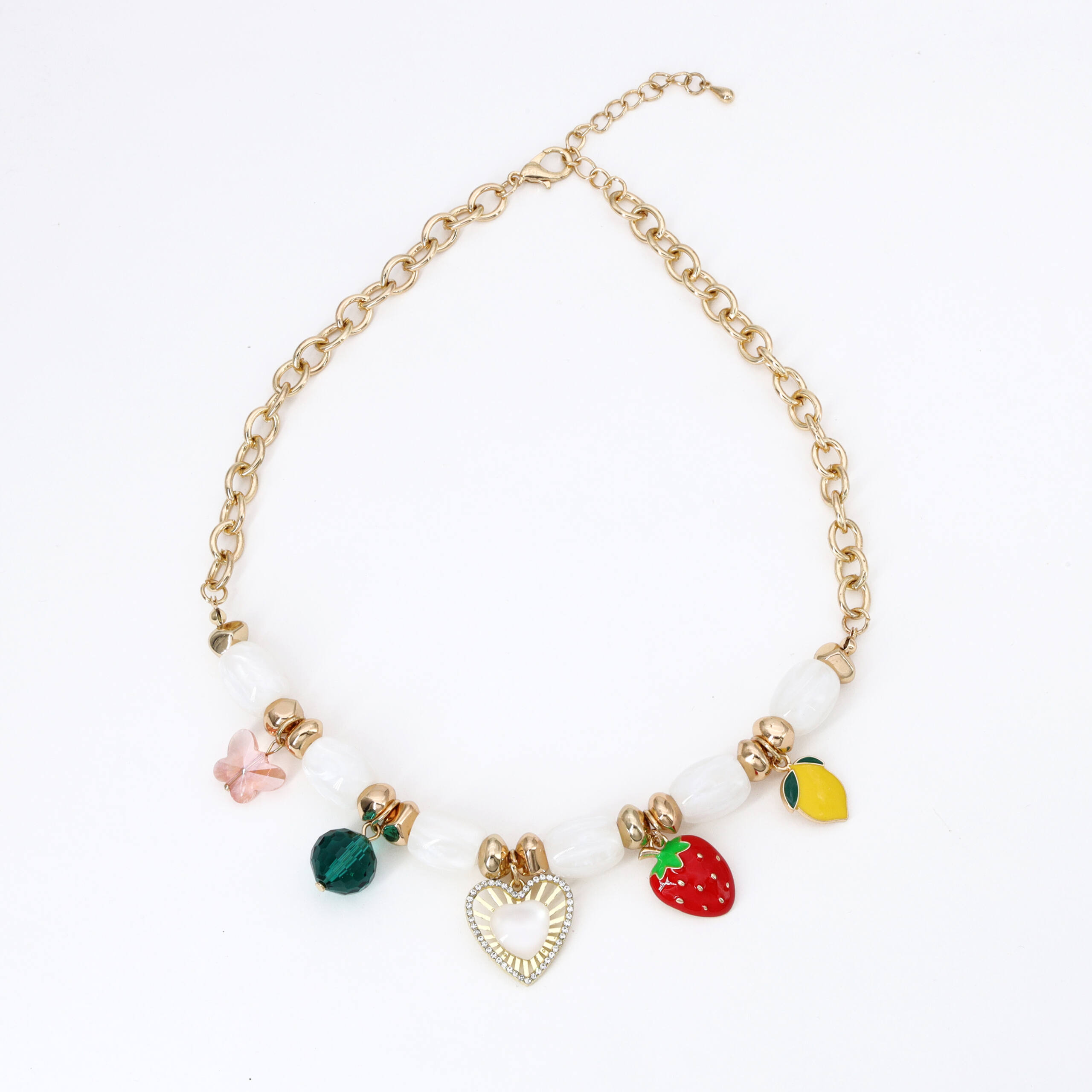 Rainbow Petal Charm Necklace