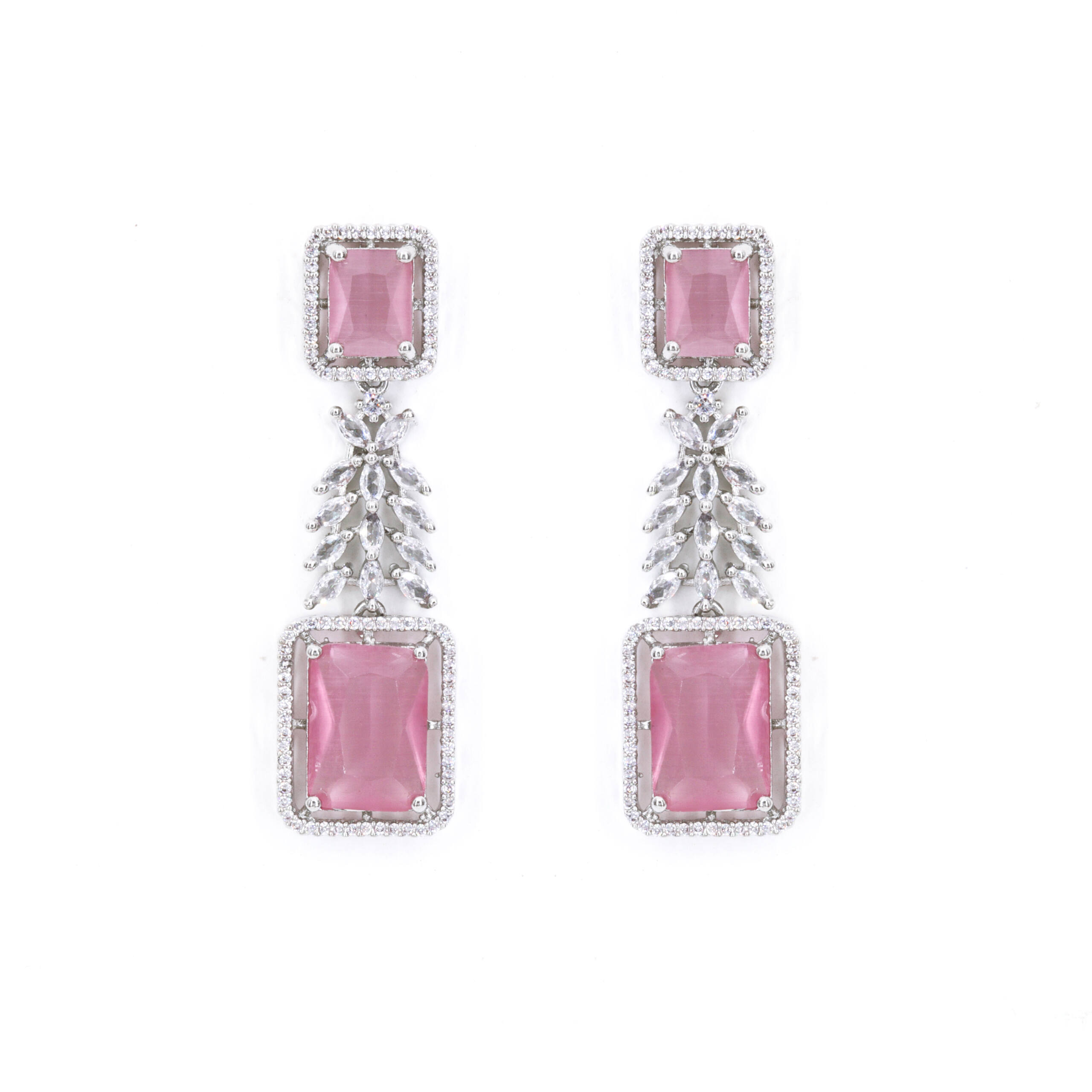 Rose Pink Charm Necklace Set