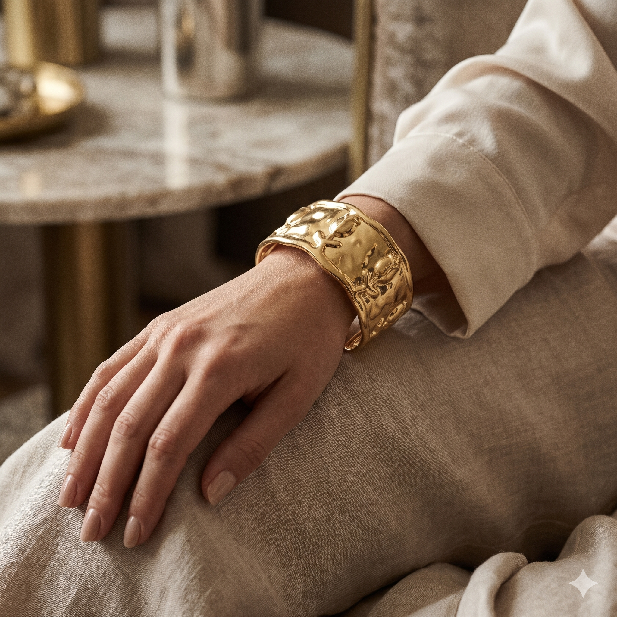 Royal Heritage Gold Tone Open Kada