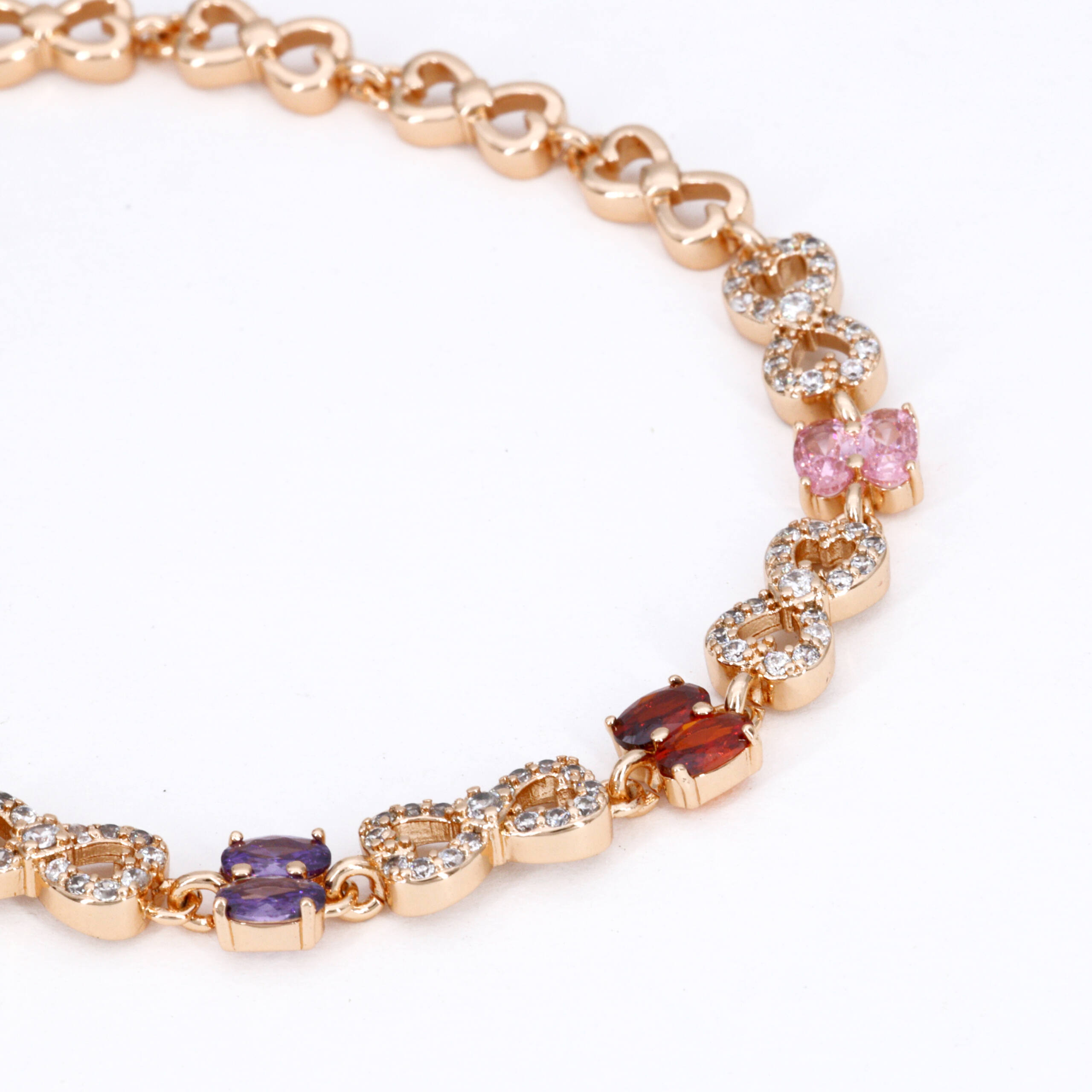 Ruby Accent Chain Bracelet