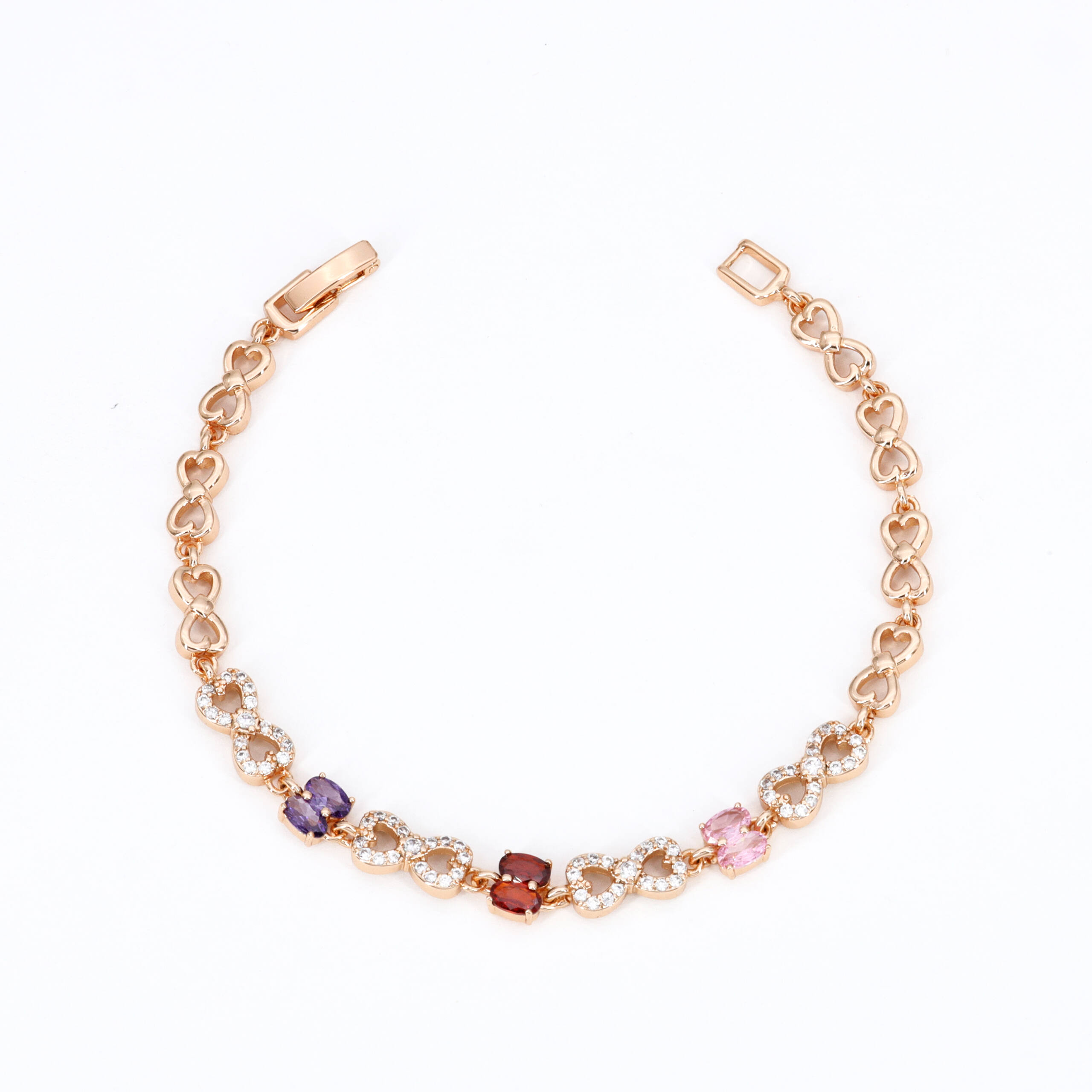 Ruby Accent Chain Bracelet