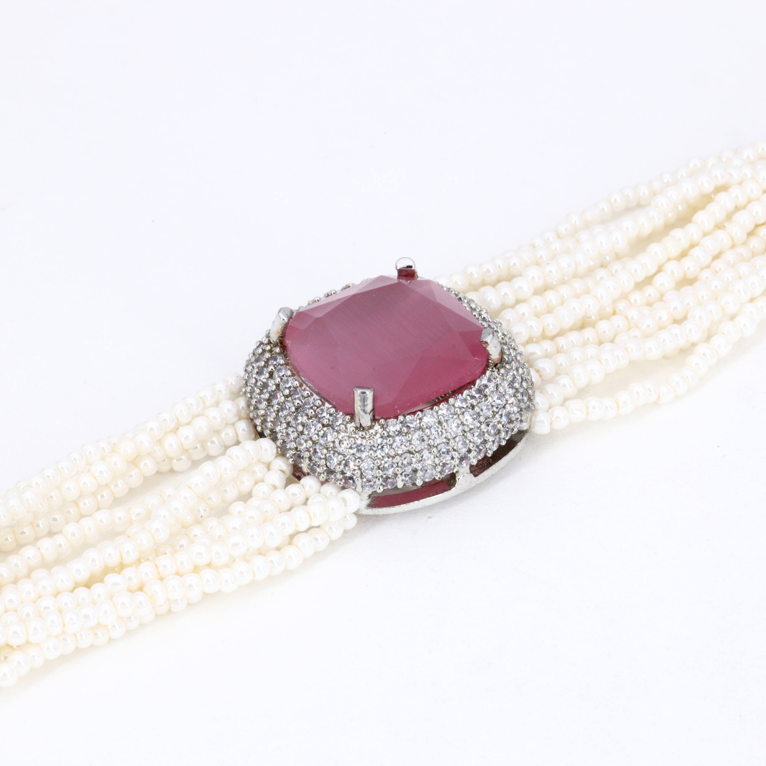 Ruby Center Multi-Chain Bracelet