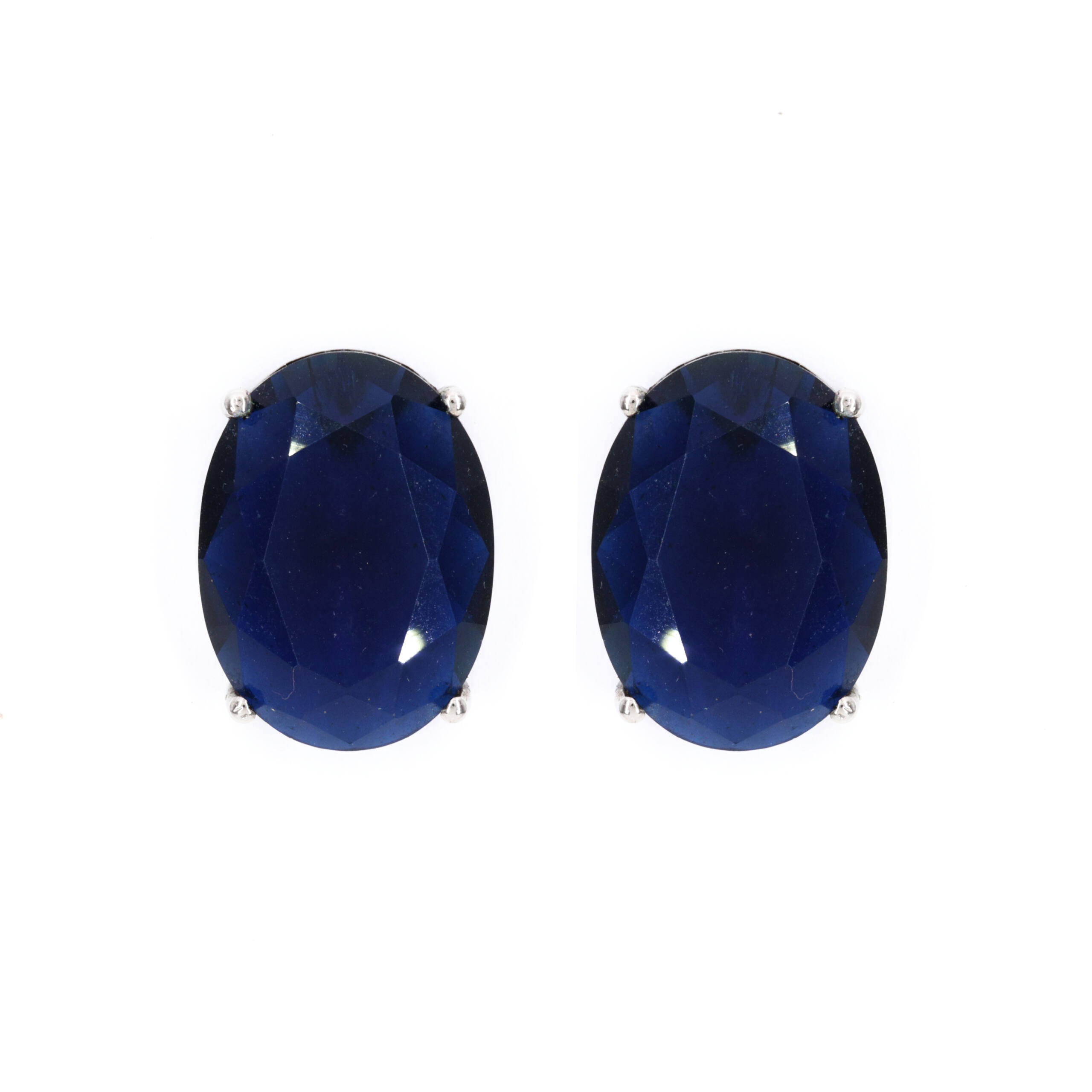 Sapphire Oval Statement Studs