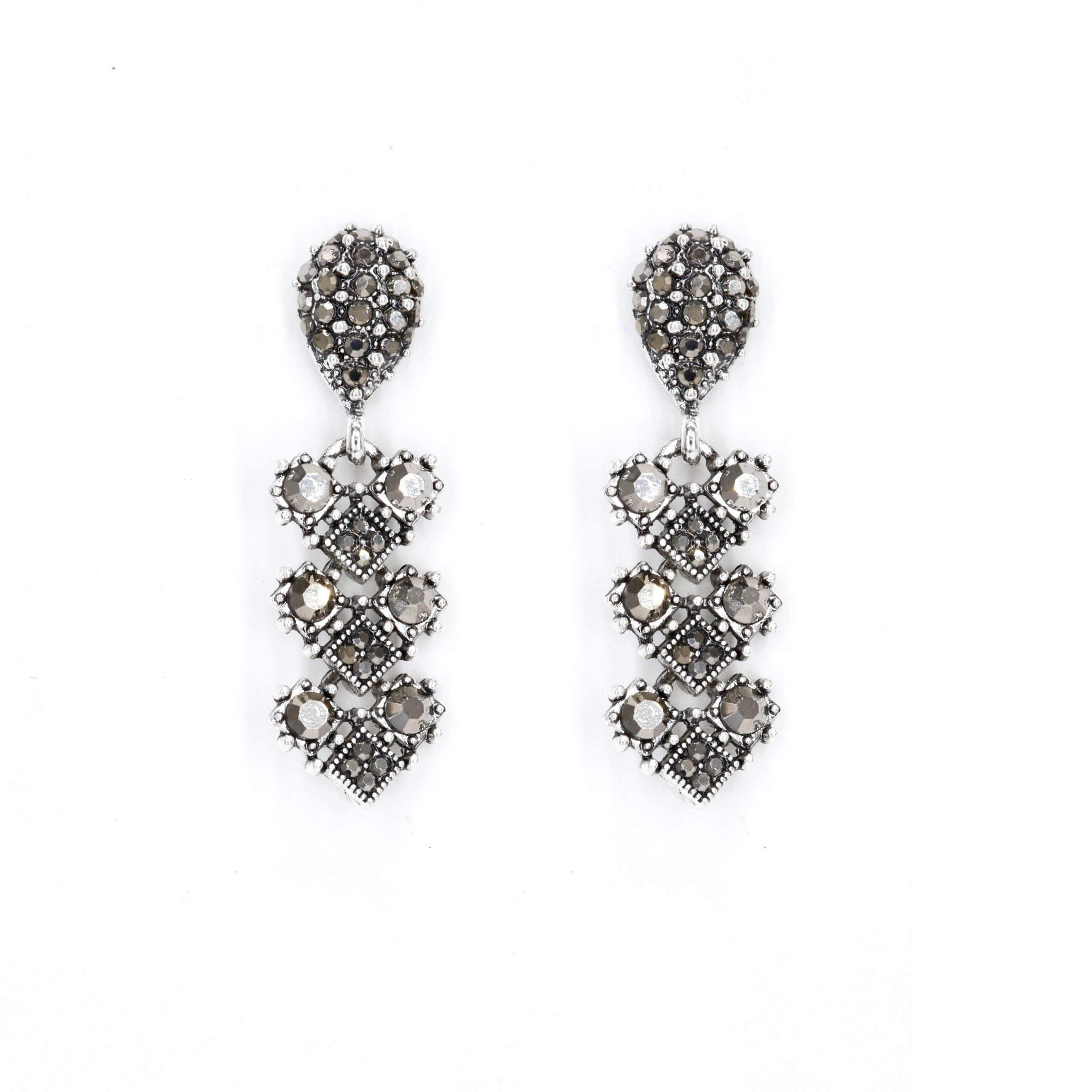 Silver Bloom Halo Necklace Set