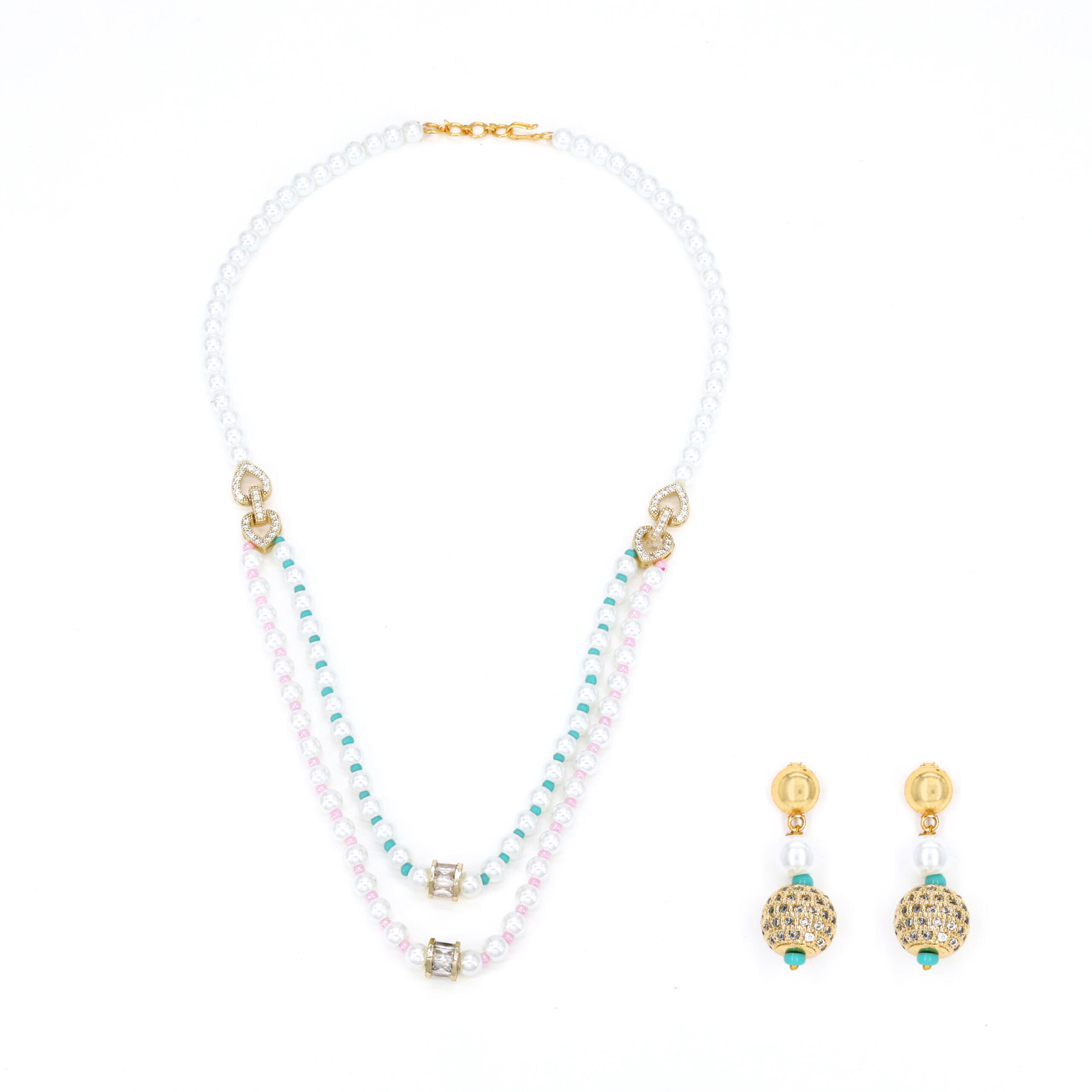 Silver Blue Dew Necklace Set