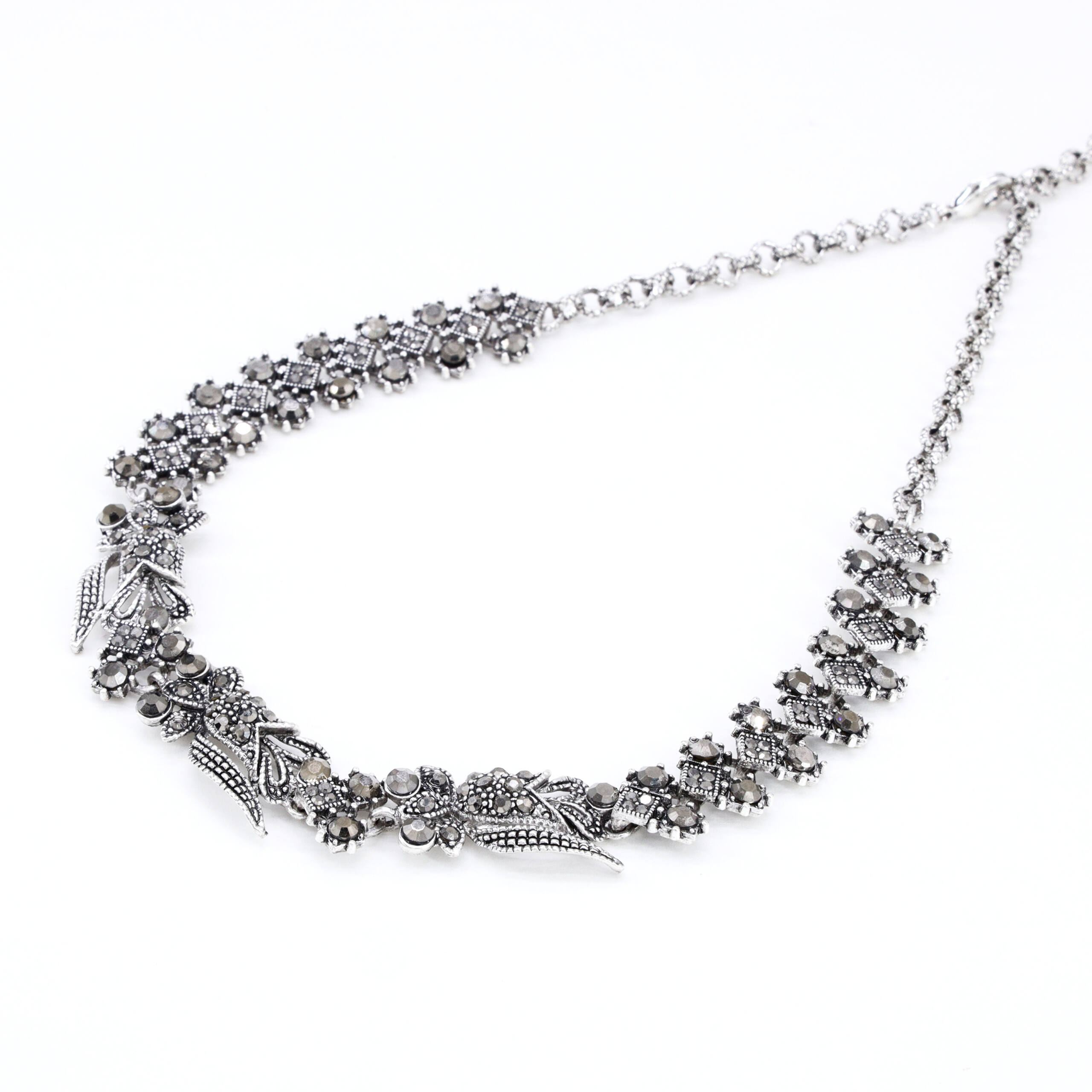 Silver Cascade Sparkle Necklace Set
