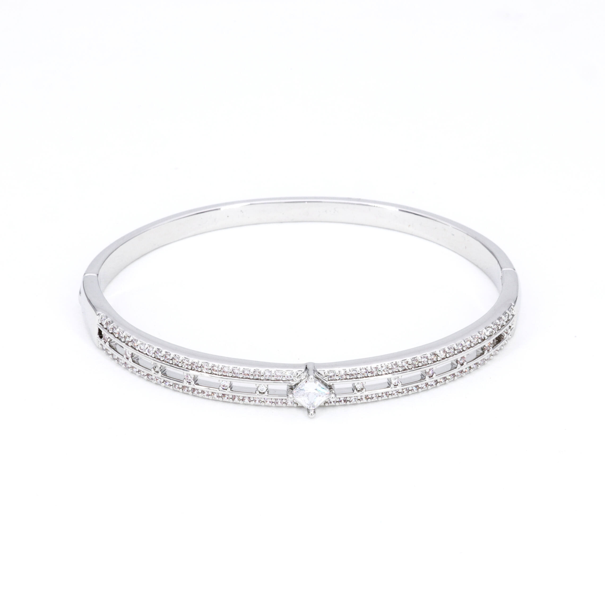 Silver Lace Pattern Bangle