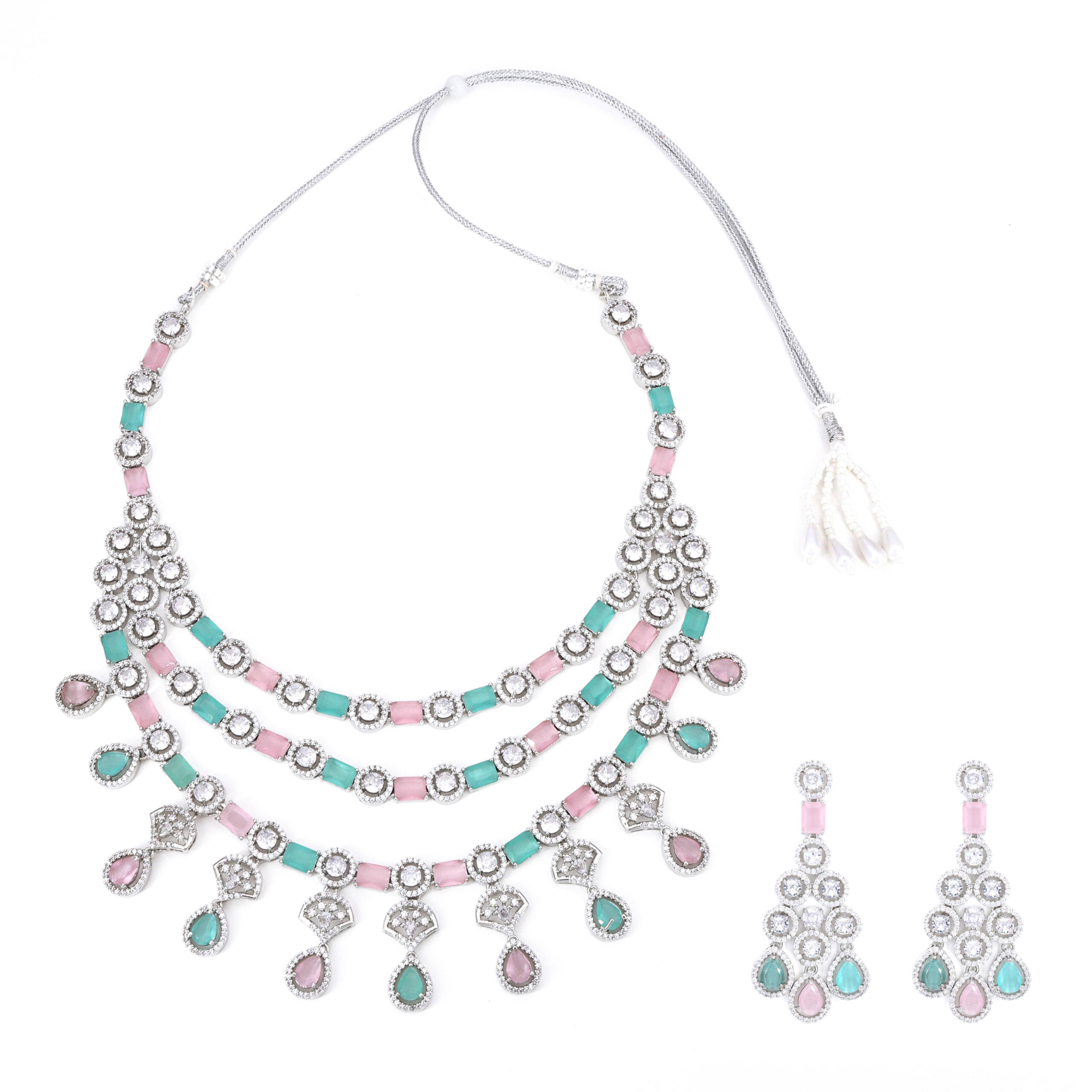 Turquoise Cascade Multi-Strand Set