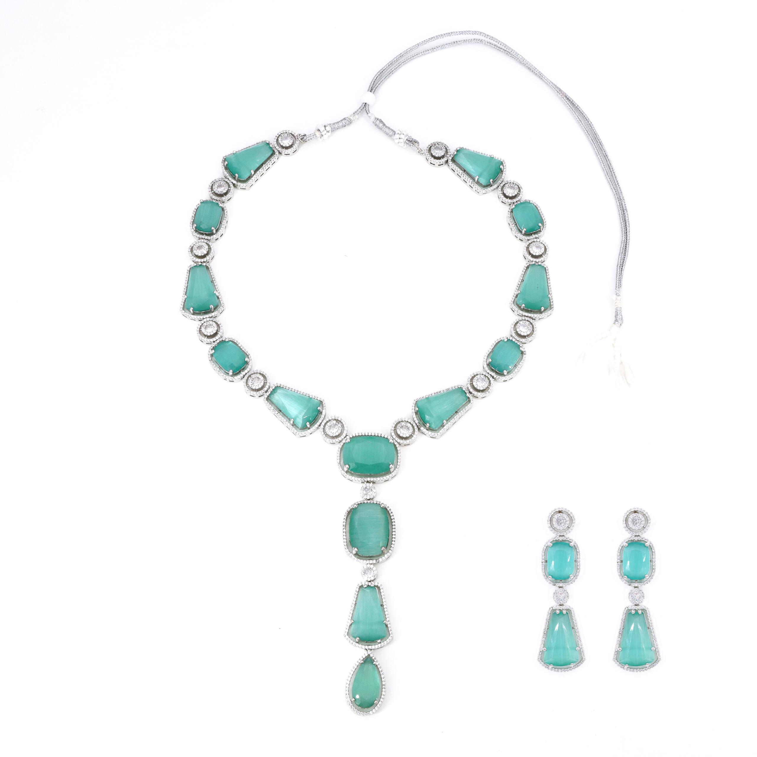 Turquoise Drop Necklace Set